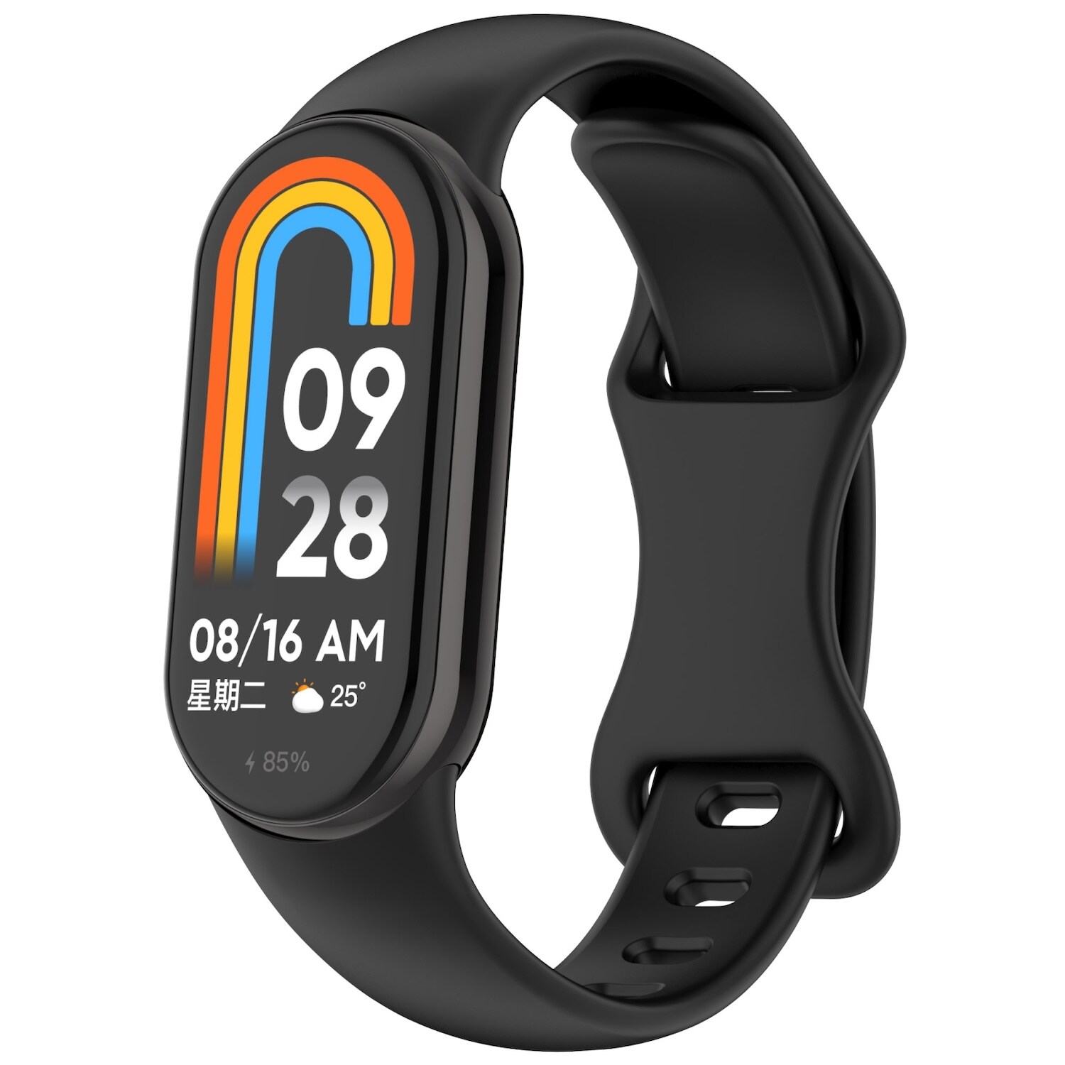 F&uuml;r Xiaomi Smart Band 10 / 9 / 9 NFC Silikon Armband Butterfly Schwarz 