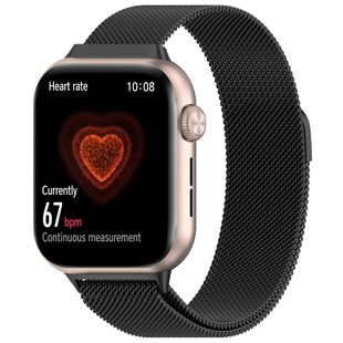 Für Honor Watch 5 Metall Milan Mesh Magnetverschluss Armband Schwarz 