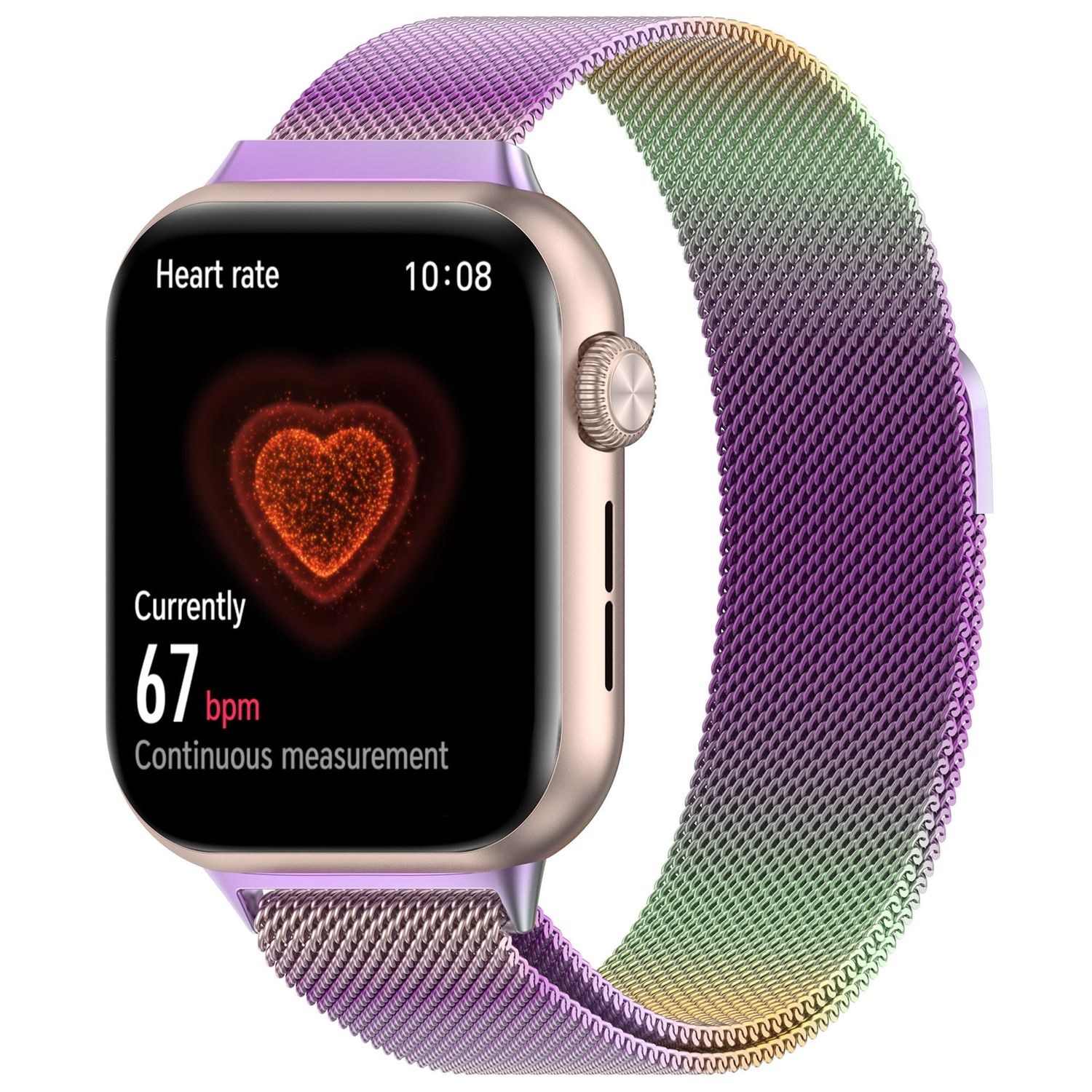 F&uuml;r Honor Watch 5 Metall Milan Mesh Magnetverschluss Armband Bunt 