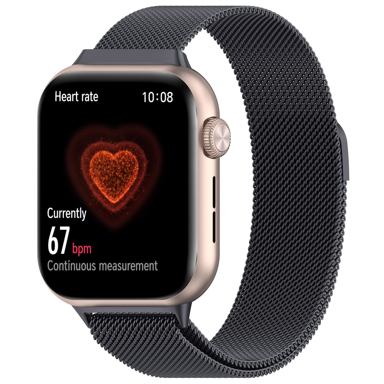 F&uuml;r Honor Watch 5 Metall Milan Mesh Magnetverschluss Armband Grau 