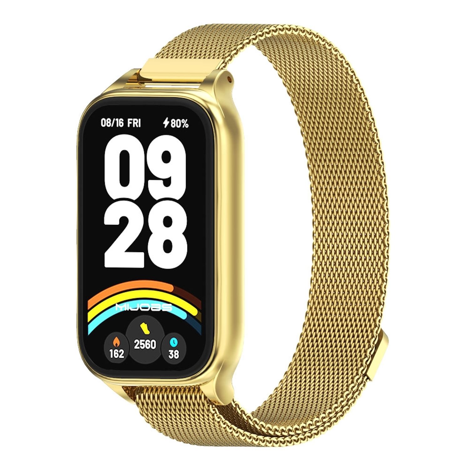 F&uuml;r Xiaomi Smart Band 9 Active / Redmi Band 3 Metall Magnet Arm Band 