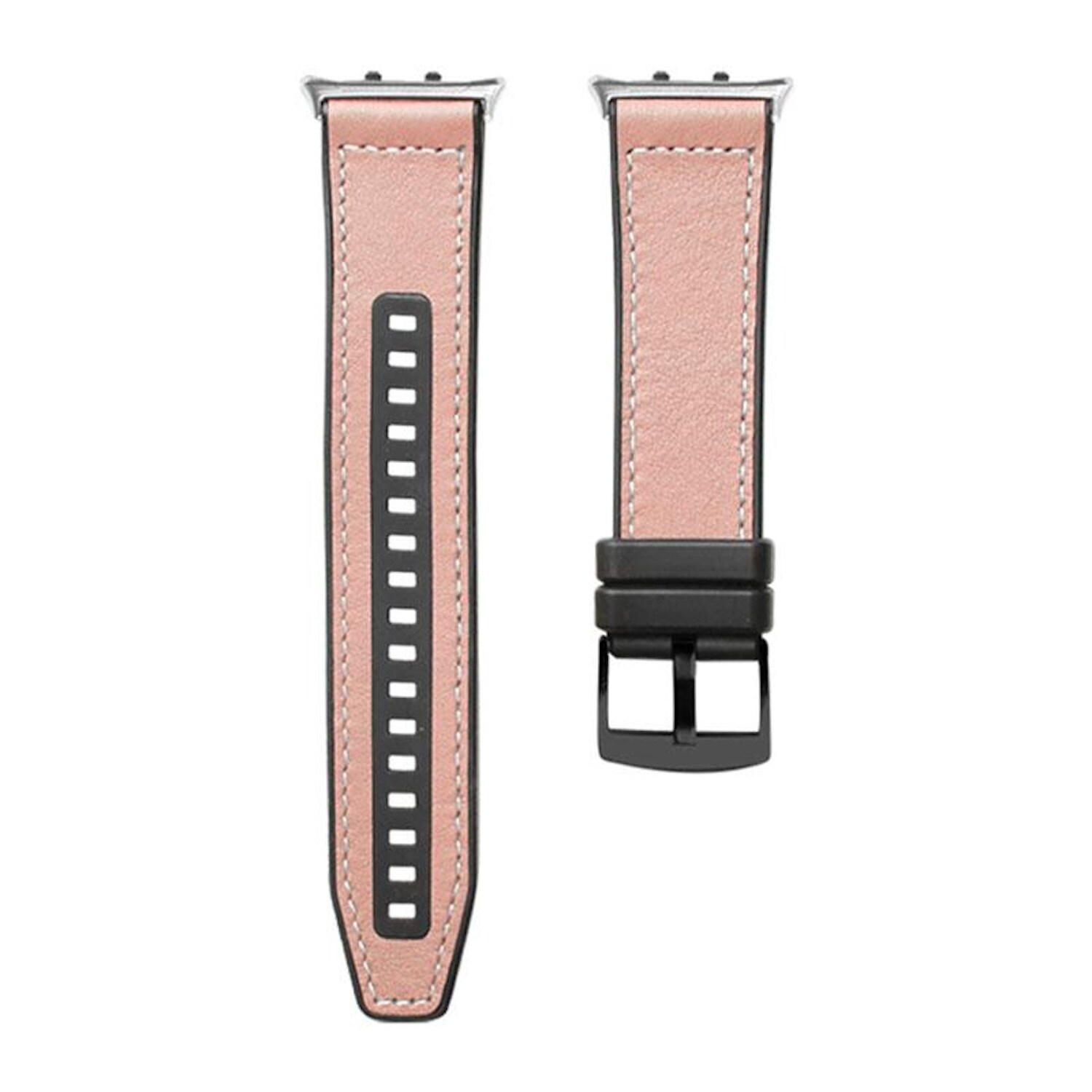 F&uuml;r Honor Watch 5 Hochwertiges Leder Hybrid Silikon Arm Band Rosa 