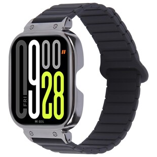 Für Xiaomi Redmi Watch 5 / Watch 4 Armband mit Metall Gehäuse Schwarz 