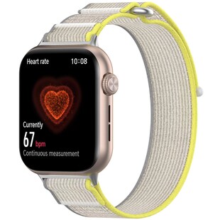 Für Honor Watch 5 Elastisches Nylon Klettverschluss Arm Band Gelb 