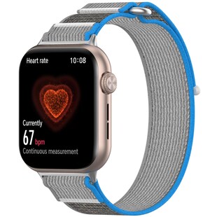 Für Honor Watch 5 Elastisches Nylon Klettverschluss Arm Band Blau 