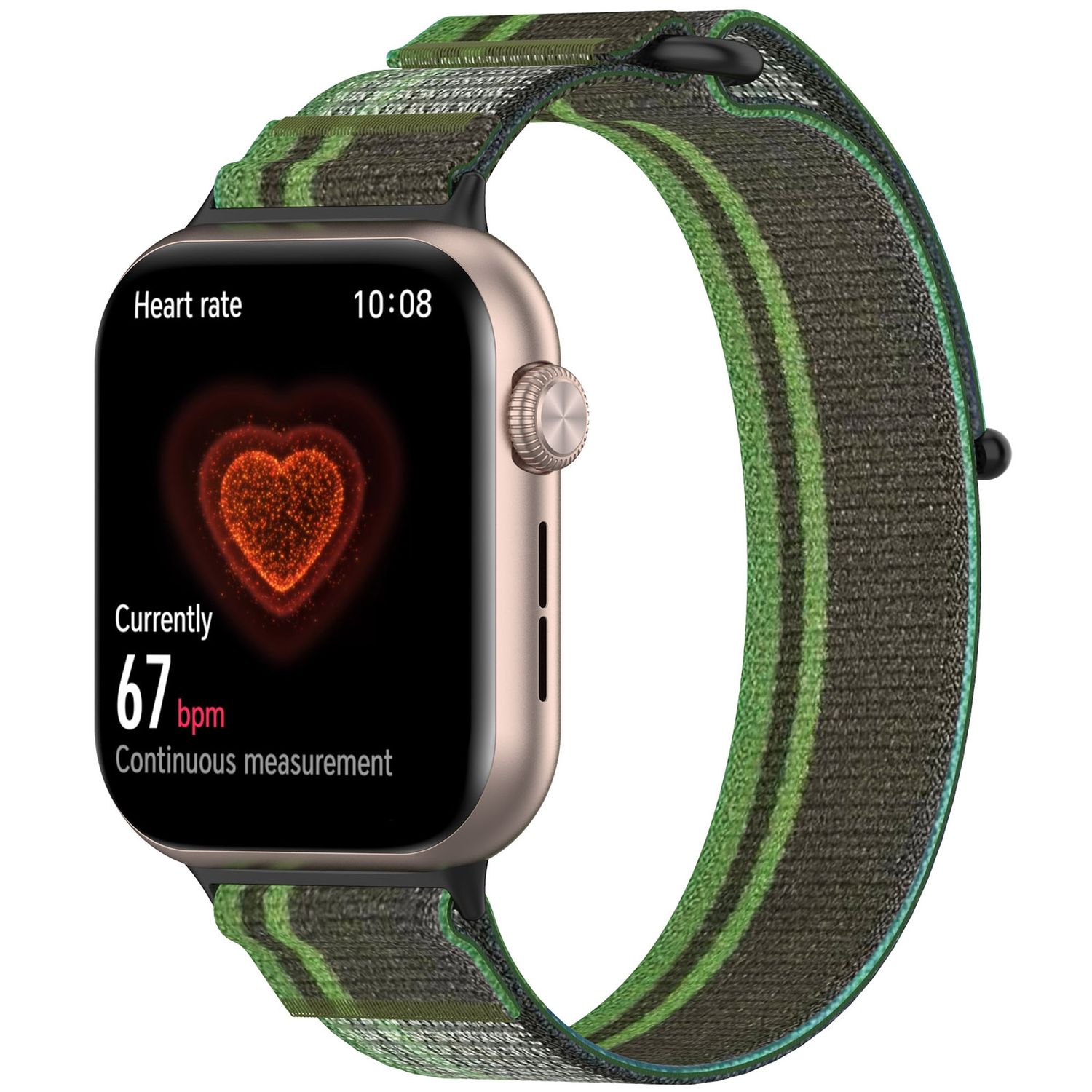 F&uuml;r Honor Watch 5 Elastisches Nylon Klettverschluss Arm Band D- Gr&uuml;n 