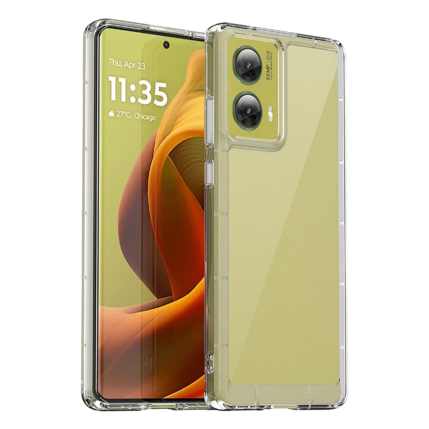 F&uuml;r Motorola Moto G85 Colorful TPU Acryl Hybrid H&uuml;lle Case Transparent 