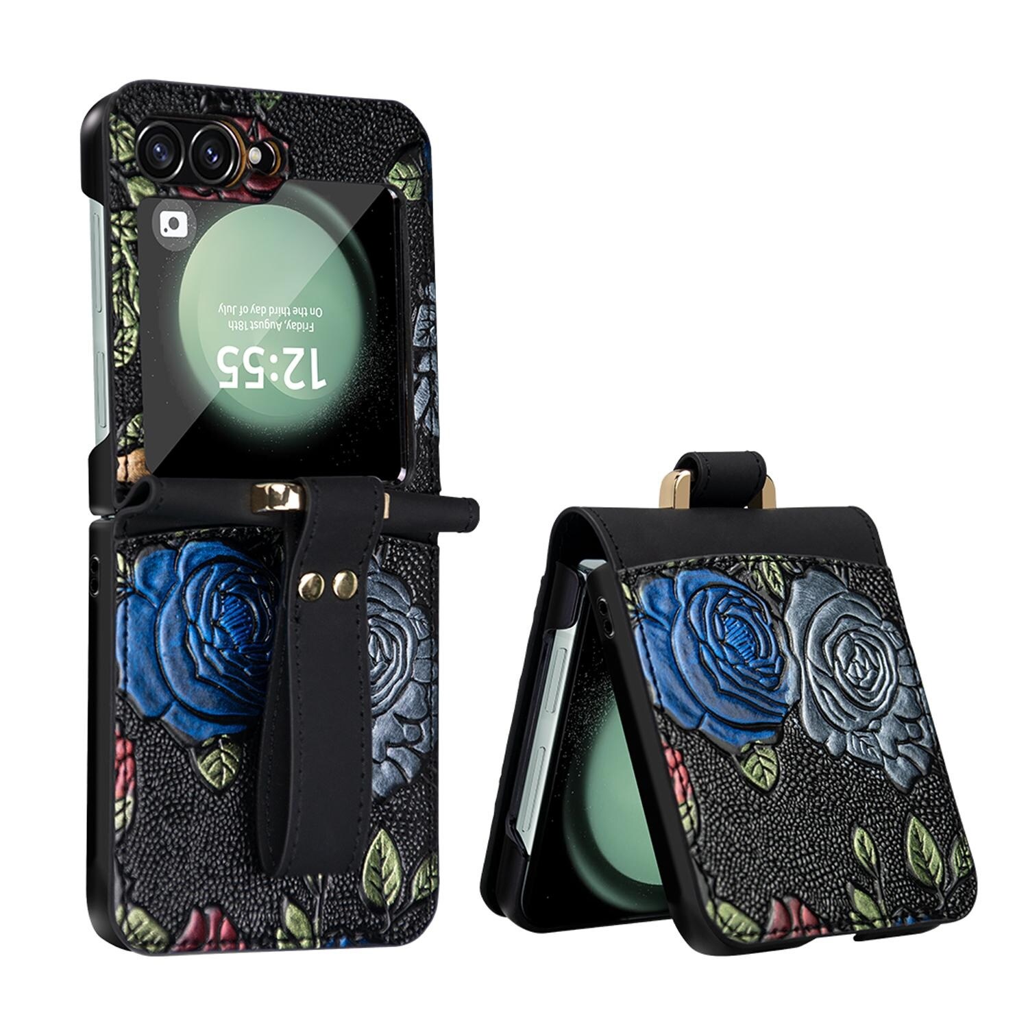 F&uuml;r Samsung Galaxy Z Flip7 FE / Flip6 5G H&uuml;lle Handschl. + Schutz Glas 