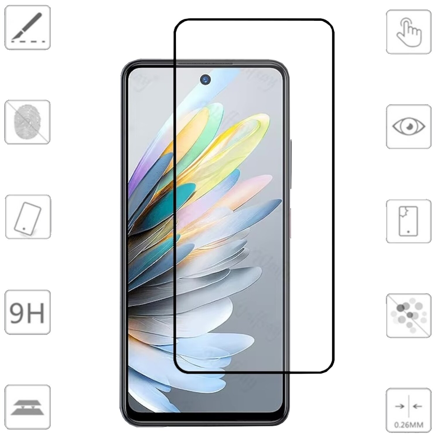 F&uuml;r ZTE Blade A75 4G 1x 3D Premium Display Full 0,3mm Schutz Hart Glas 