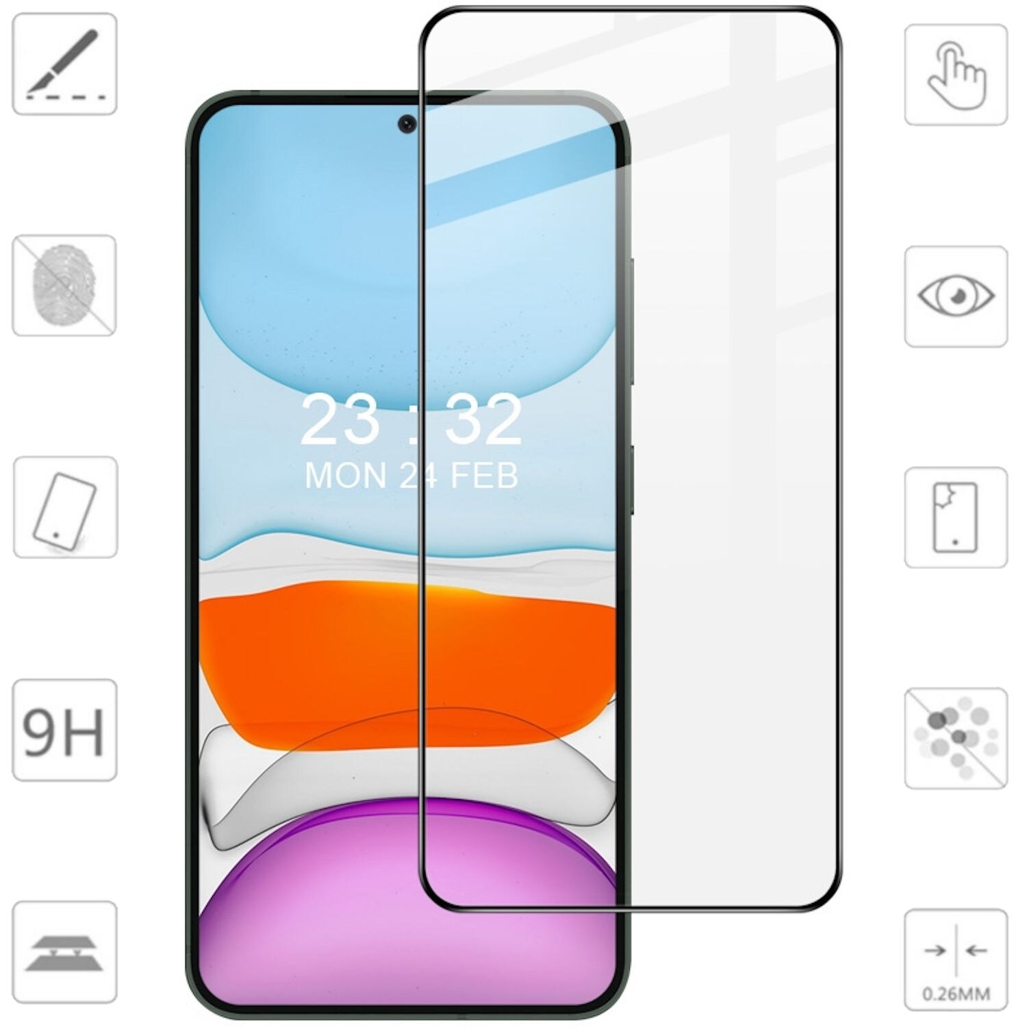F&uuml;r Samsung Galaxy S25 Plus 3D Premium 0,3mm H9 Hart Glas Schutz Folie 