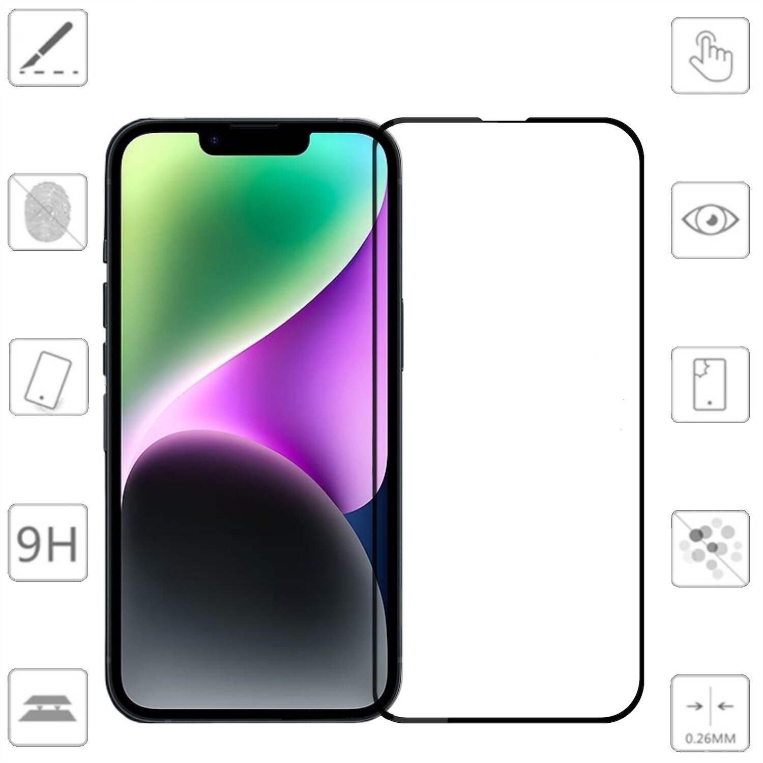 F&uuml;r Apple iPhone 16e 1x 3D Premium Display H9 0,3mm Hart Glas Schutz 