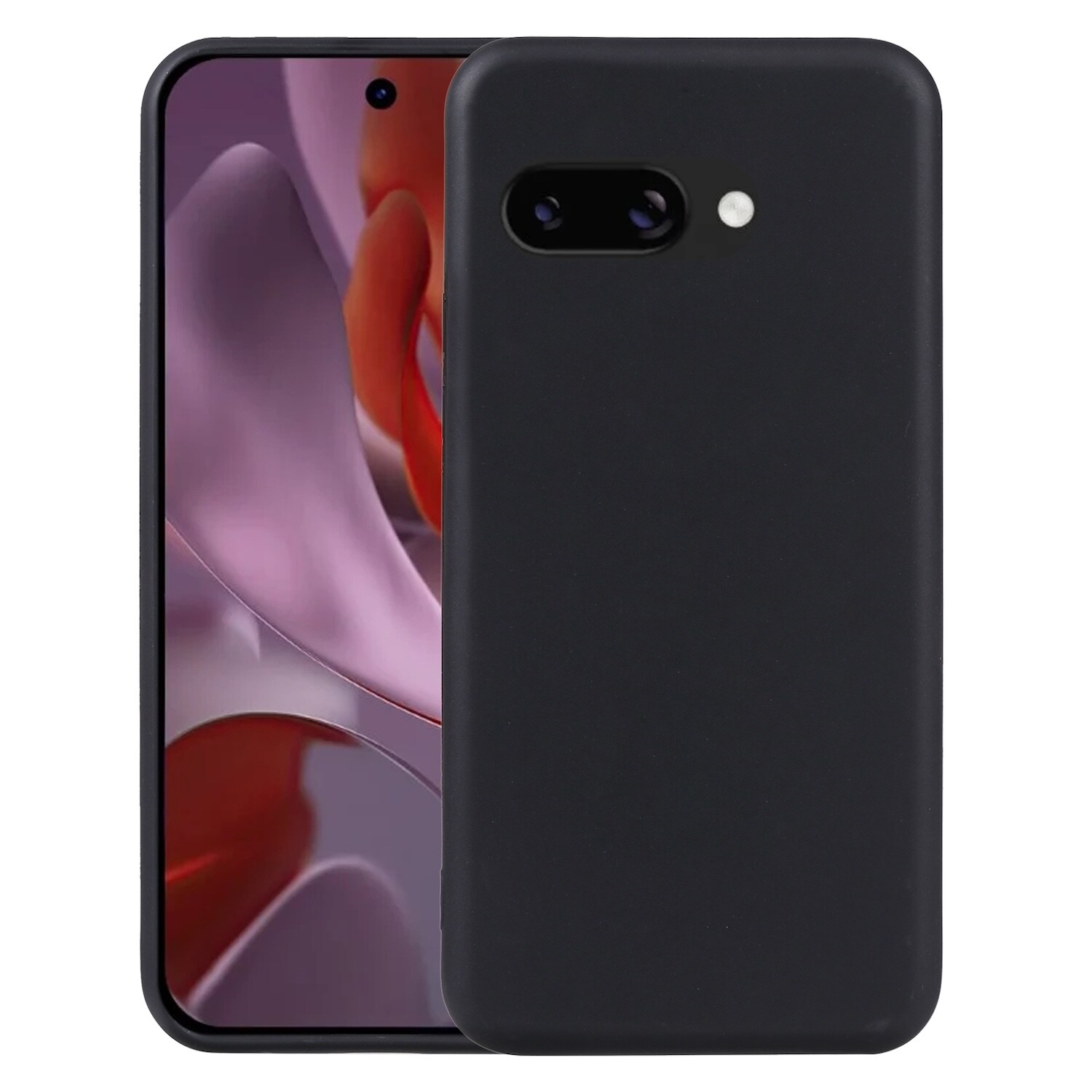 F&uuml;r Google Pixel 9a Silikon TPU Schutz Handy H&uuml;lle Cover d&uuml;nn Schwarz 