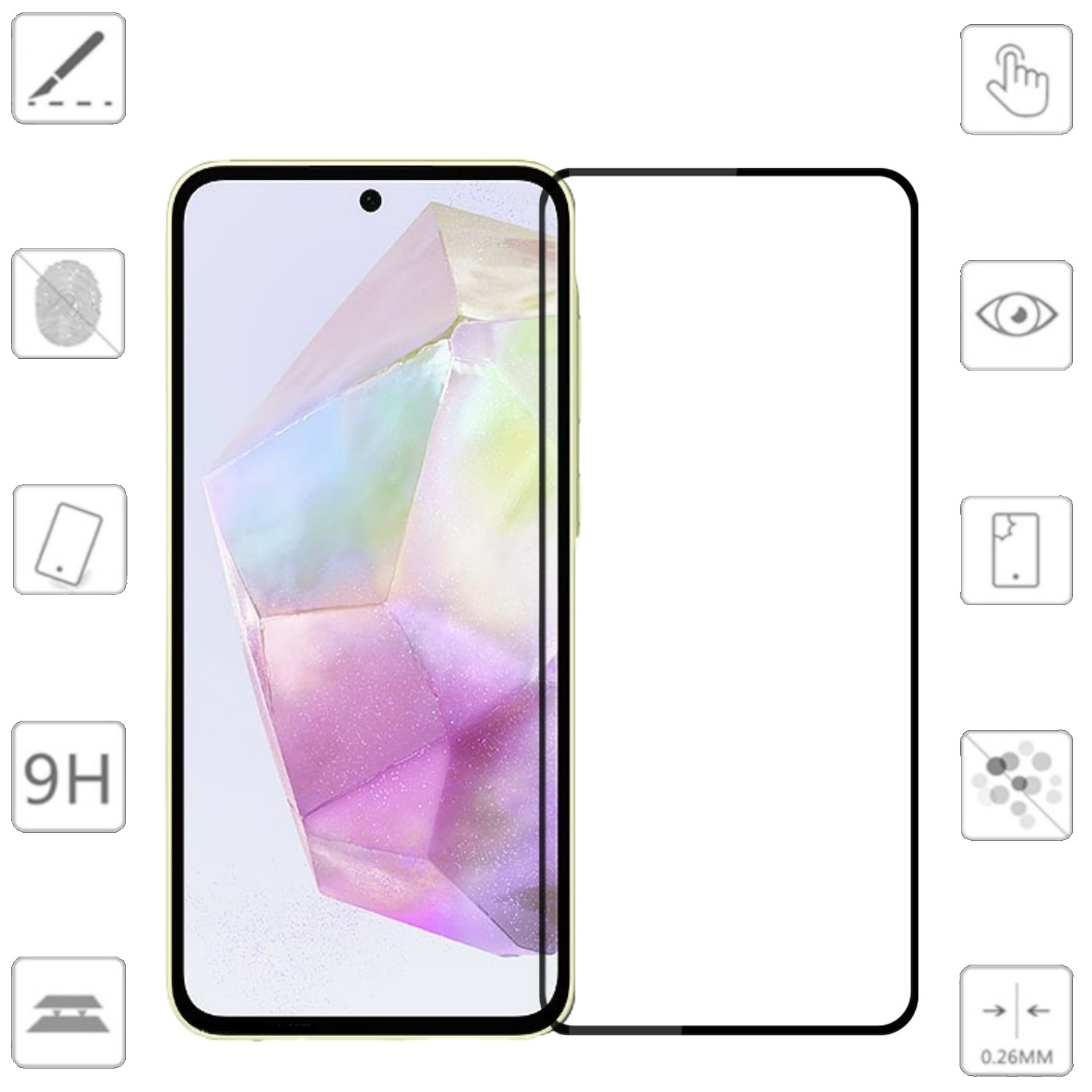 F&uuml;r Samsung Galaxy A56 / A36 2x 3D Premium Display H9 0,3mm Hart Glas 