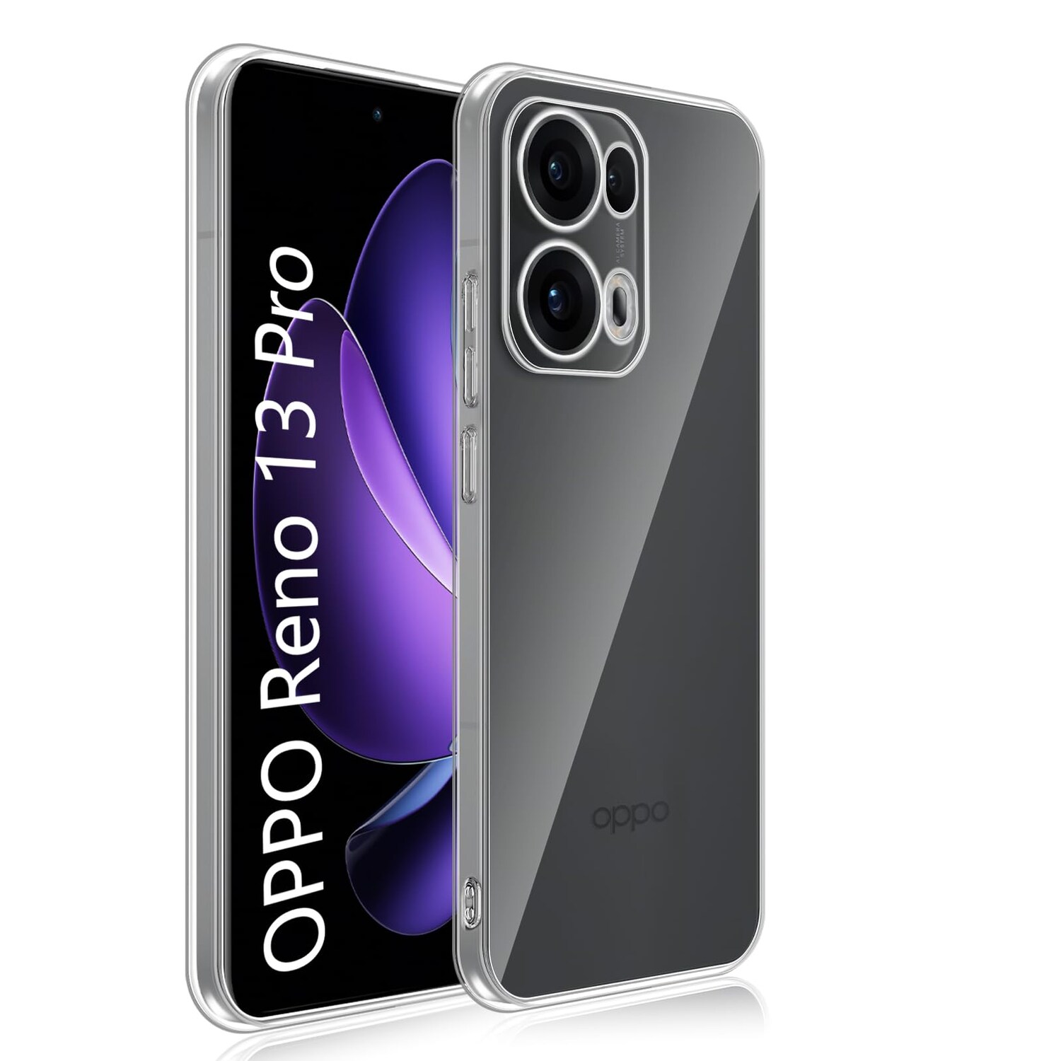 F&uuml;r Oppo Reno 13 Pro Silikon TPU Schutz Handy H&uuml;lle Cover Transparent 
