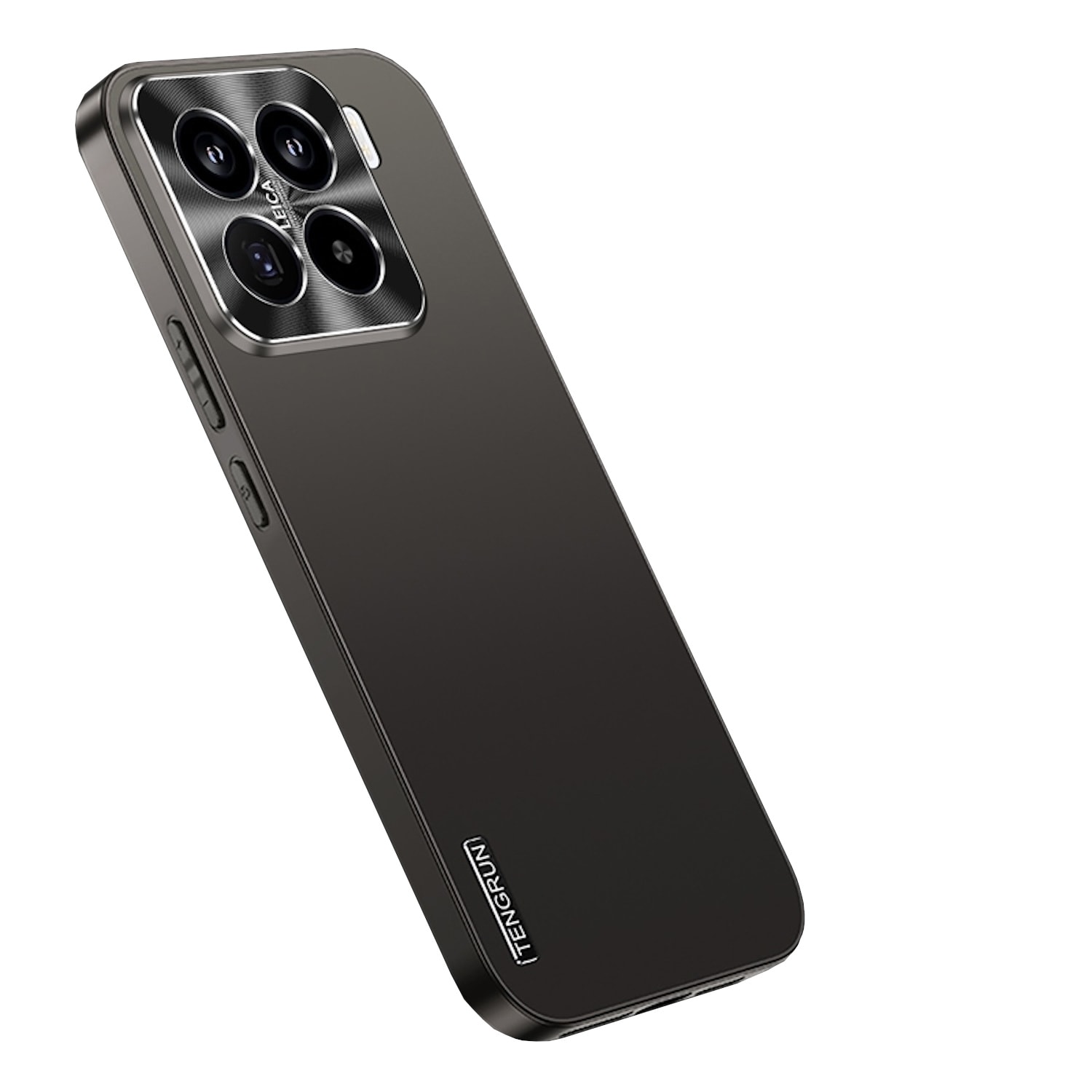 F&uuml;r Xiaomi 15 Pro Feinmattes Metall Design Handy H&uuml;lle Tasche Schwarz 