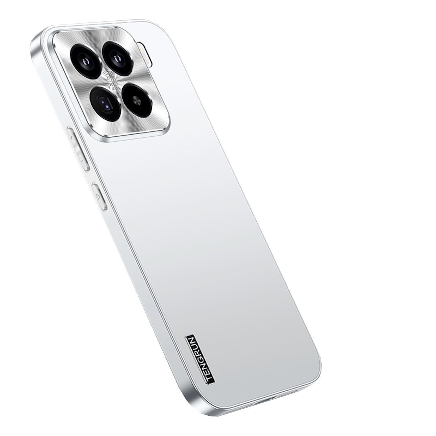 F&uuml;r Xiaomi 15 Pro Feinmattes Metall Design Handy H&uuml;lle Tasche Silber 