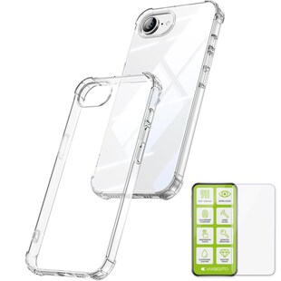 Für Apple iPhone 16e Schock TPU Silikon Schutz Hülle + 9H Hart Glas 