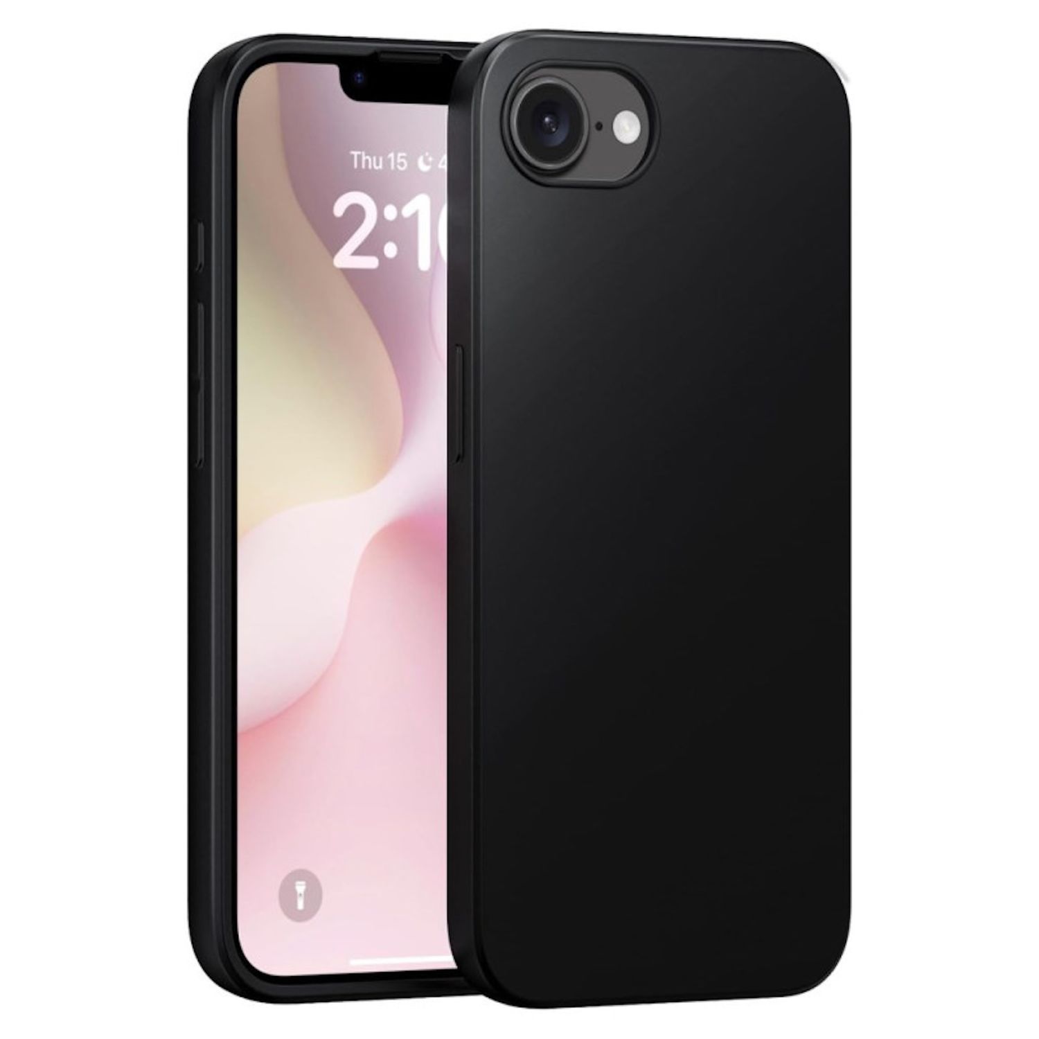 F&uuml;r Apple iPhone 16e Silikon TPU Schutz H&uuml;lle Cover Flexibel Schwarz 