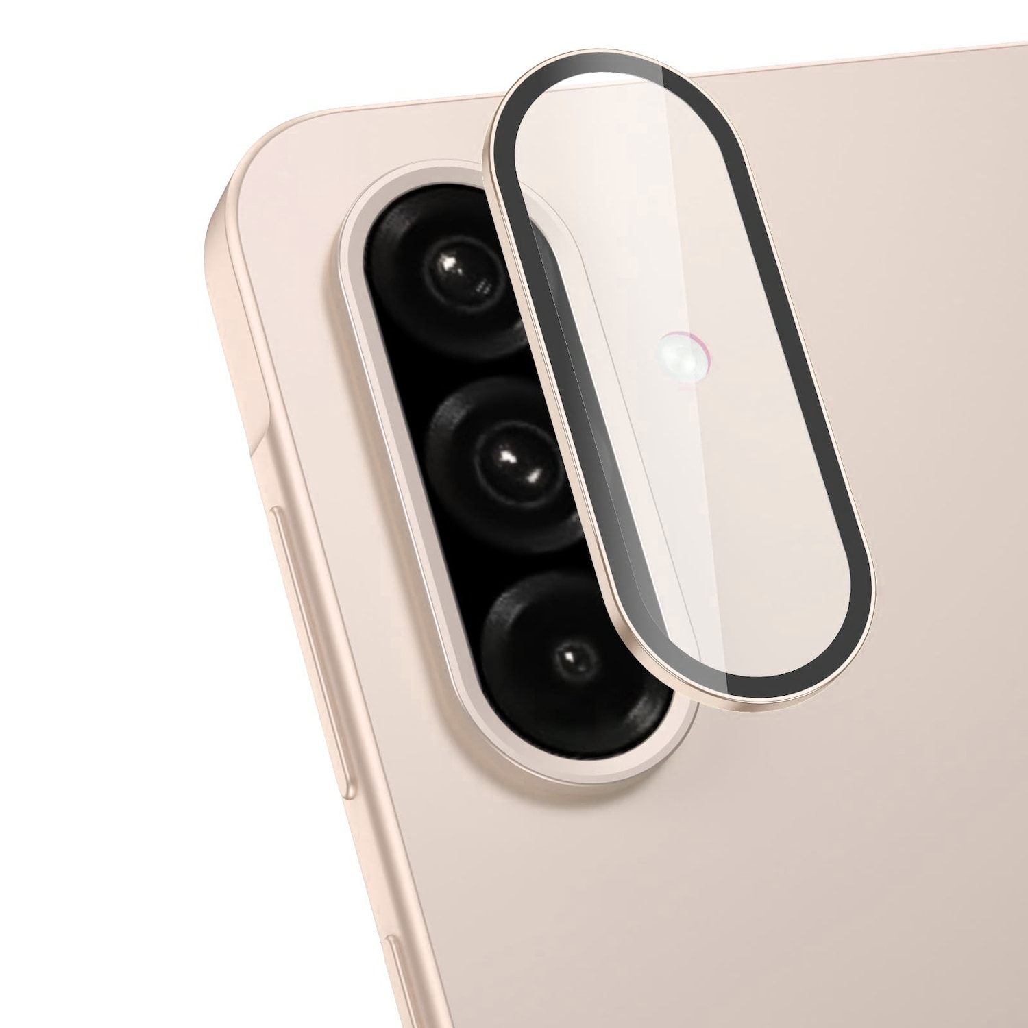 F&uuml;r Samsung Galaxy A26 / A36 / A56 Aluminium Ring + 9H Hart Glas Gold 