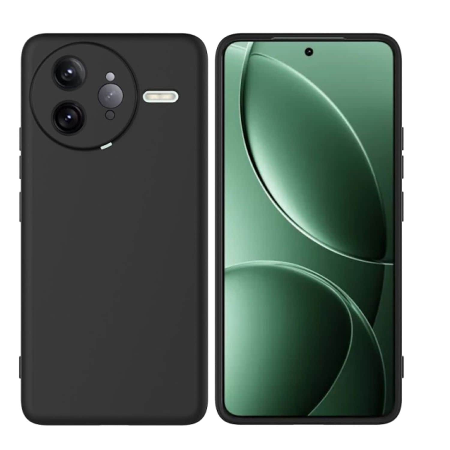 F&uuml;r Xiaomi Poco F7 Ultra Silikon TPU Schutz H&uuml;lle Flexibel Schwarz 