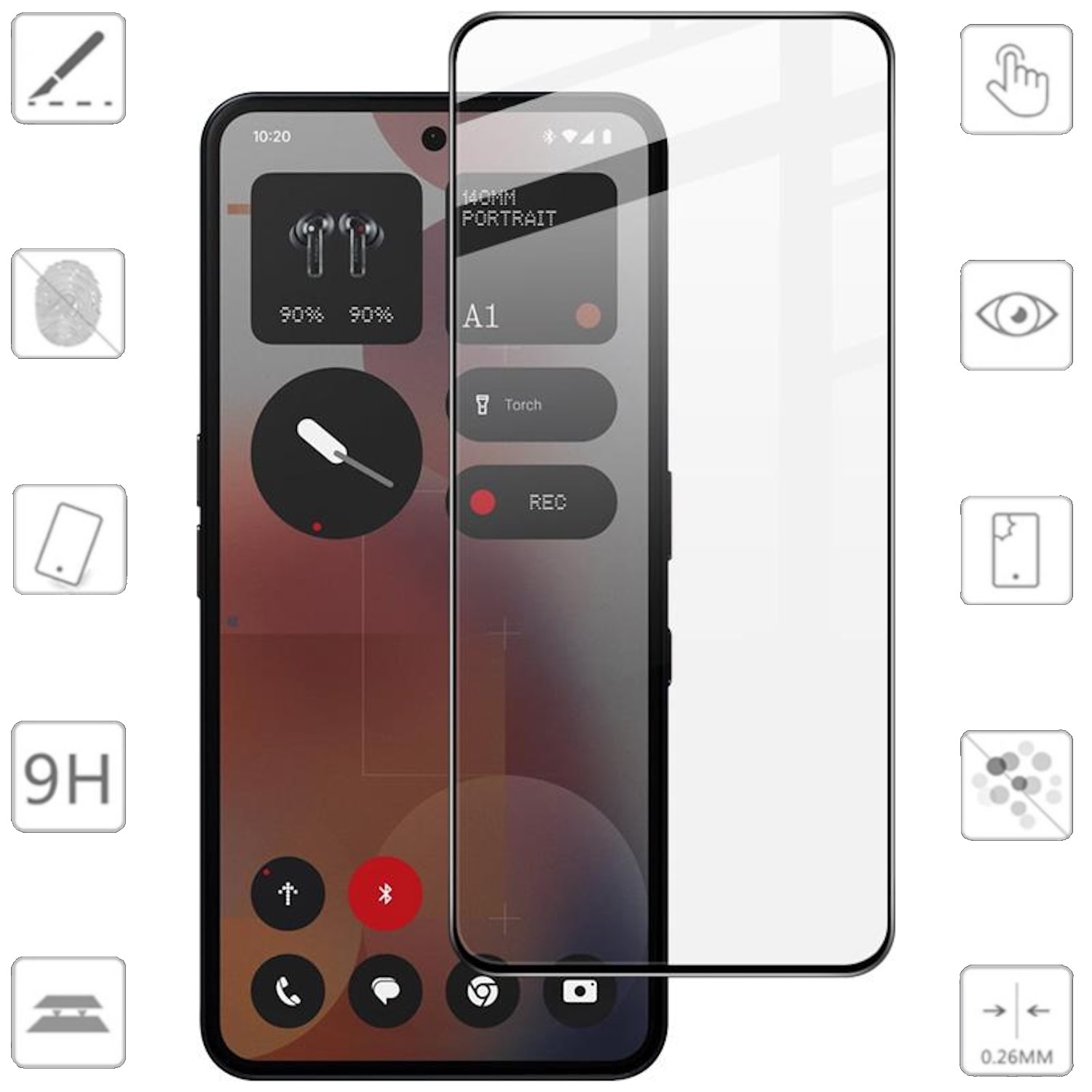 F&uuml;r Nothing Phone 3a / 3a Pro 2x 3D Premium Full 0,3mm Hart Glas Folie 