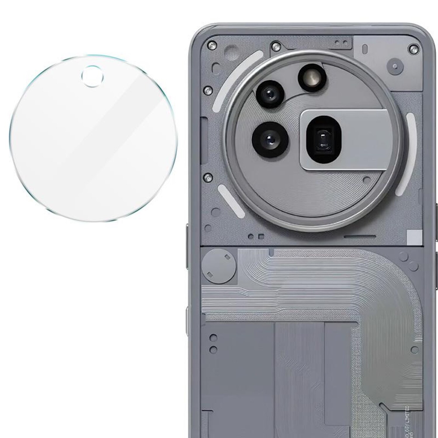 F&uuml;r Nothing Phone 3a Pro Schutz Hart Glas Kamera Linsen Komplettschutz 