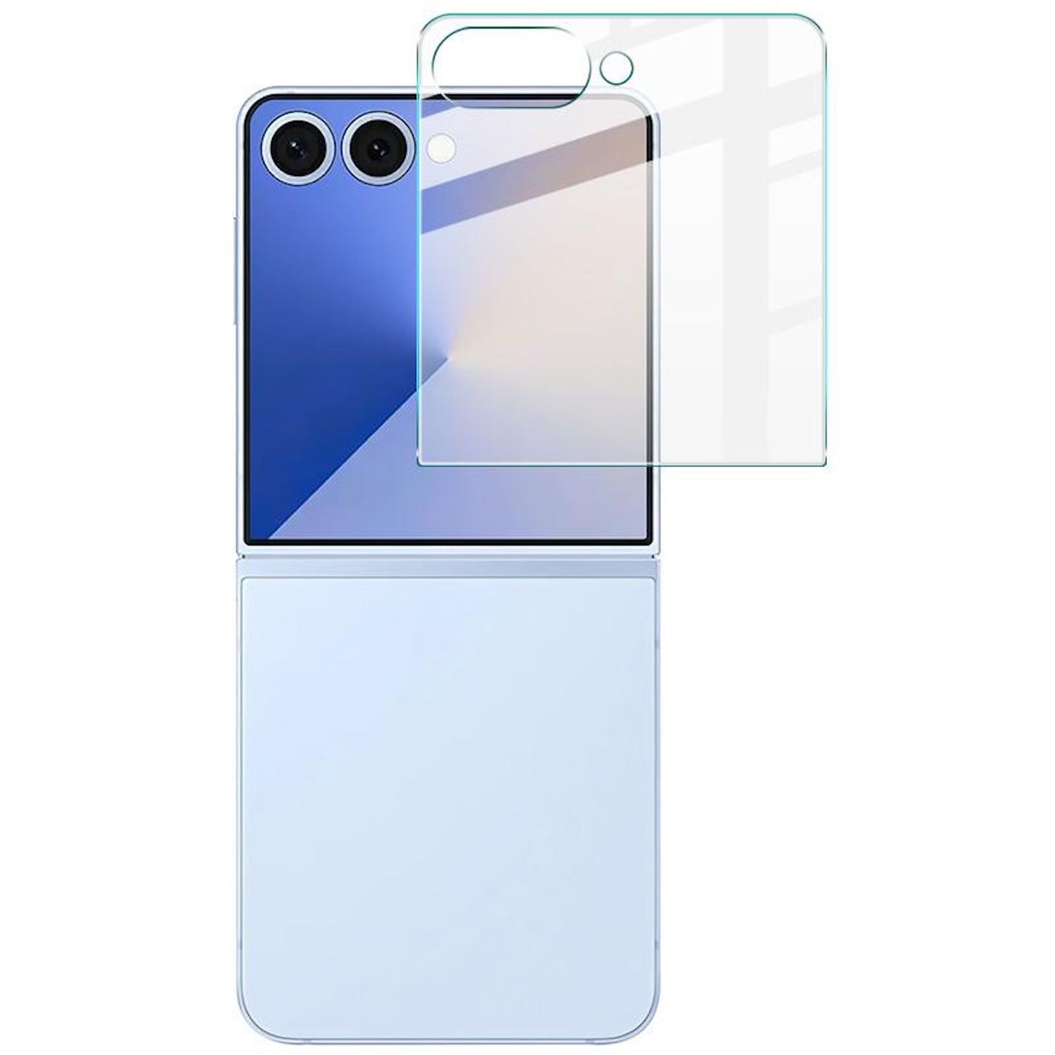 F&uuml;r Samsung Galaxy Z Flip7 5G 1x Back Screen 2.5D 9H Schutz Hart Glas 