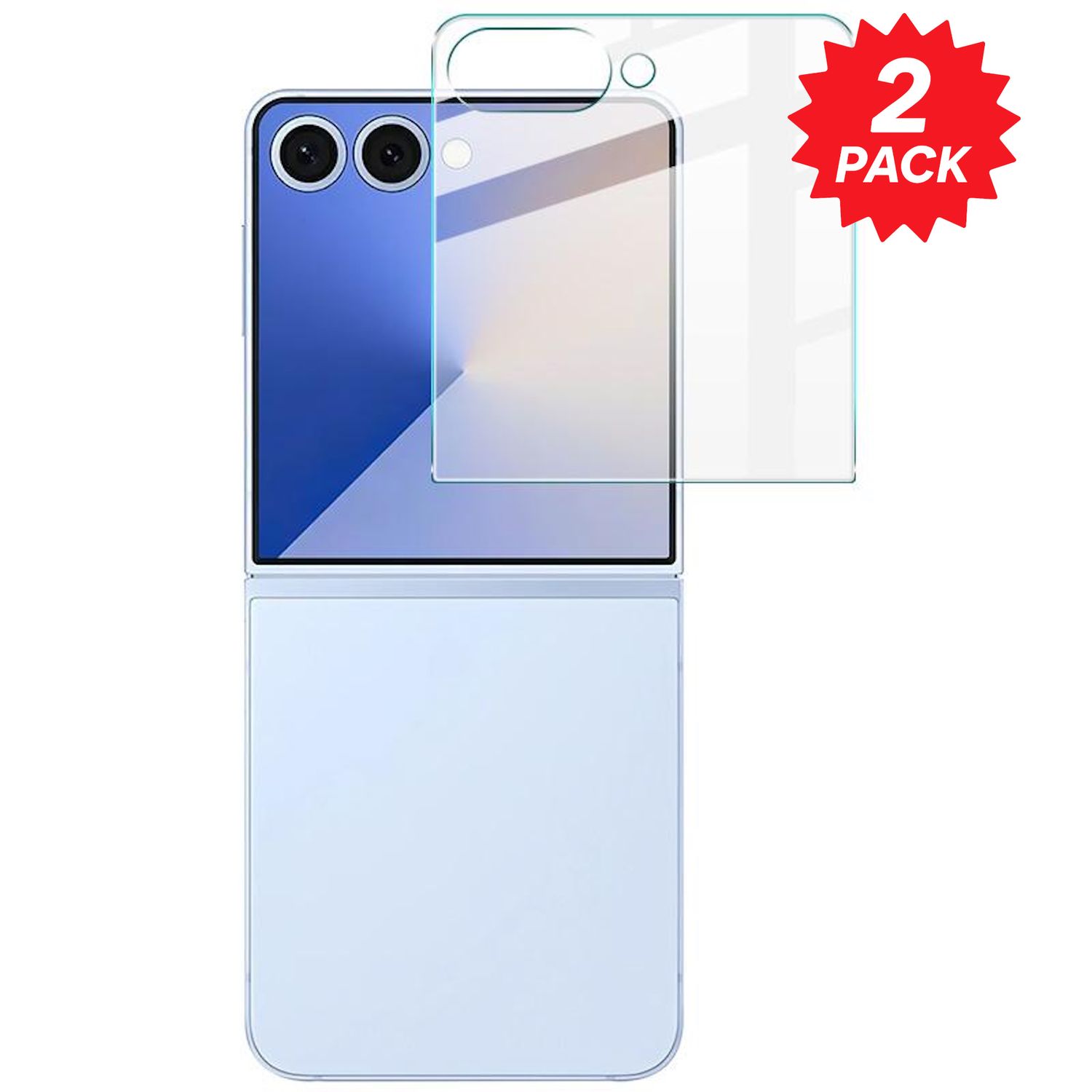 F&uuml;r Samsung Galaxy Z Flip7 5G 2x Back Screen 2.5D 9H Schutz Hart Glas 