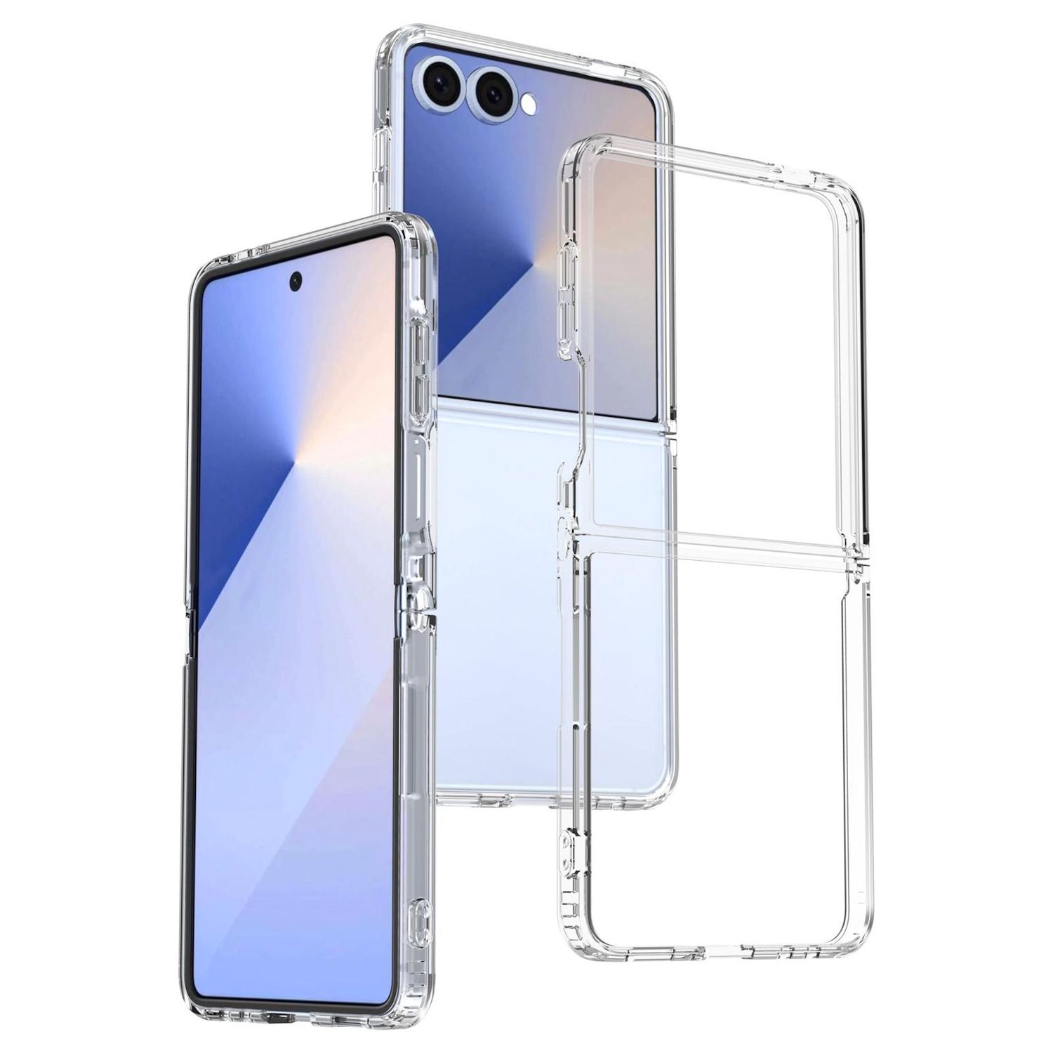 F&uuml;r Samsung Galaxy Z Flip7 5G TPU / Acryl Hybrid H&uuml;lle Transparent 