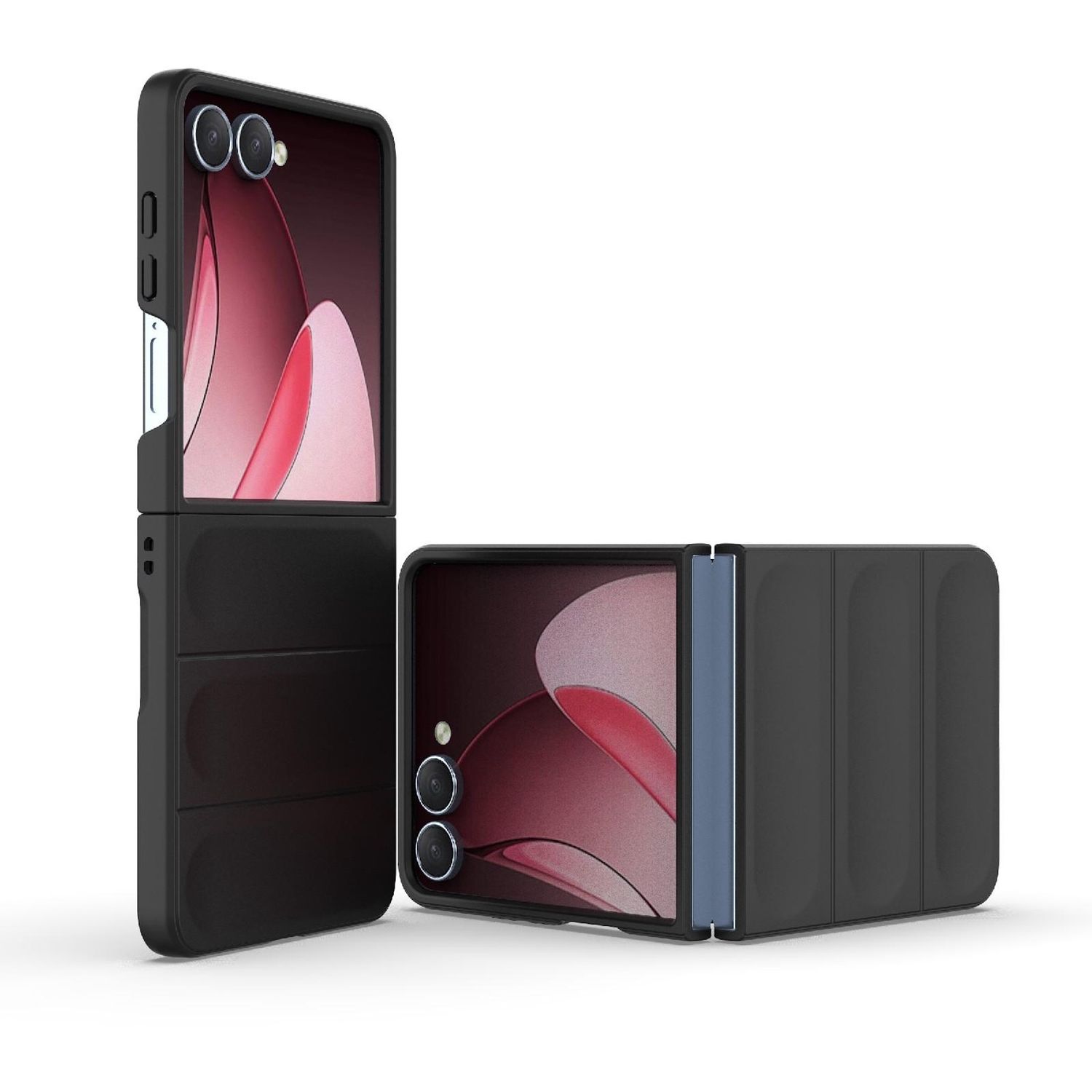 F&uuml;r Samsung Galaxy Z Flip7 5G Magic Shield Kunststoff H&uuml;lle Schwarz 