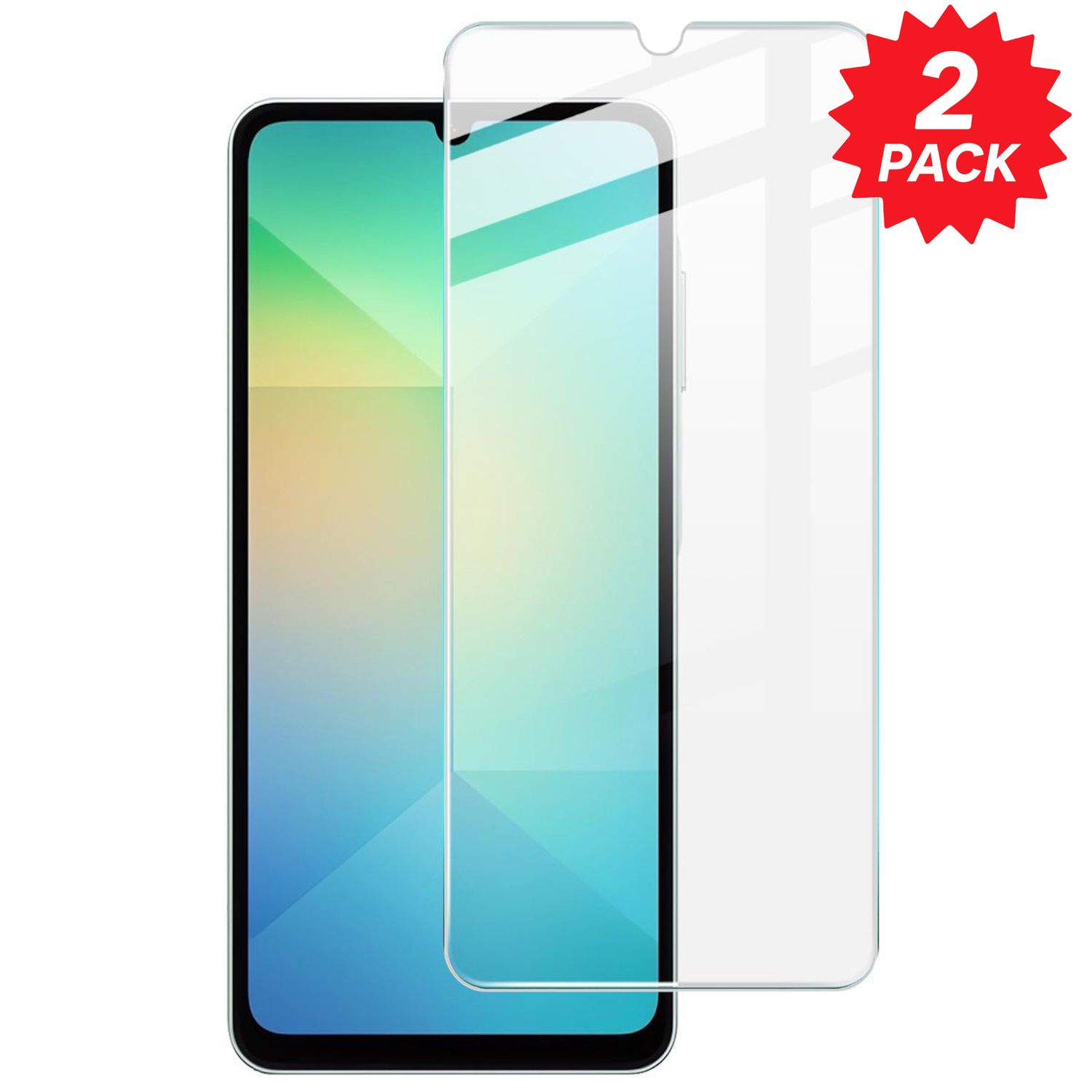 F&uuml;r Samsung Galaxy A07 4G 2x 2.5D 0,26mm 9H Hart Glas Display Schutz 