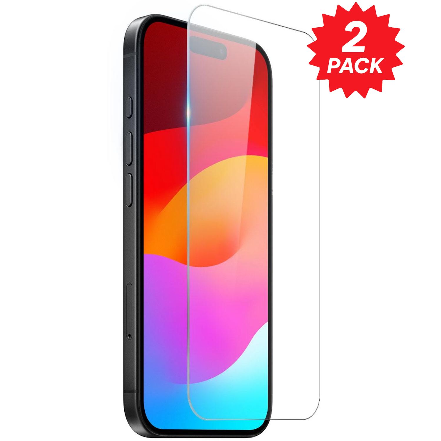 F&uuml;r Apple iPhone 17 2x 2.5D 9H Hart Glas Display Schutz Transparent 