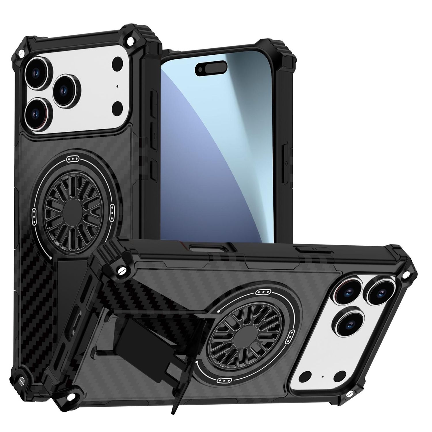 F&uuml;r Apple iPhone 17 Pro Max Camouflage MagSafe Ring Kickstand H&uuml;lle 