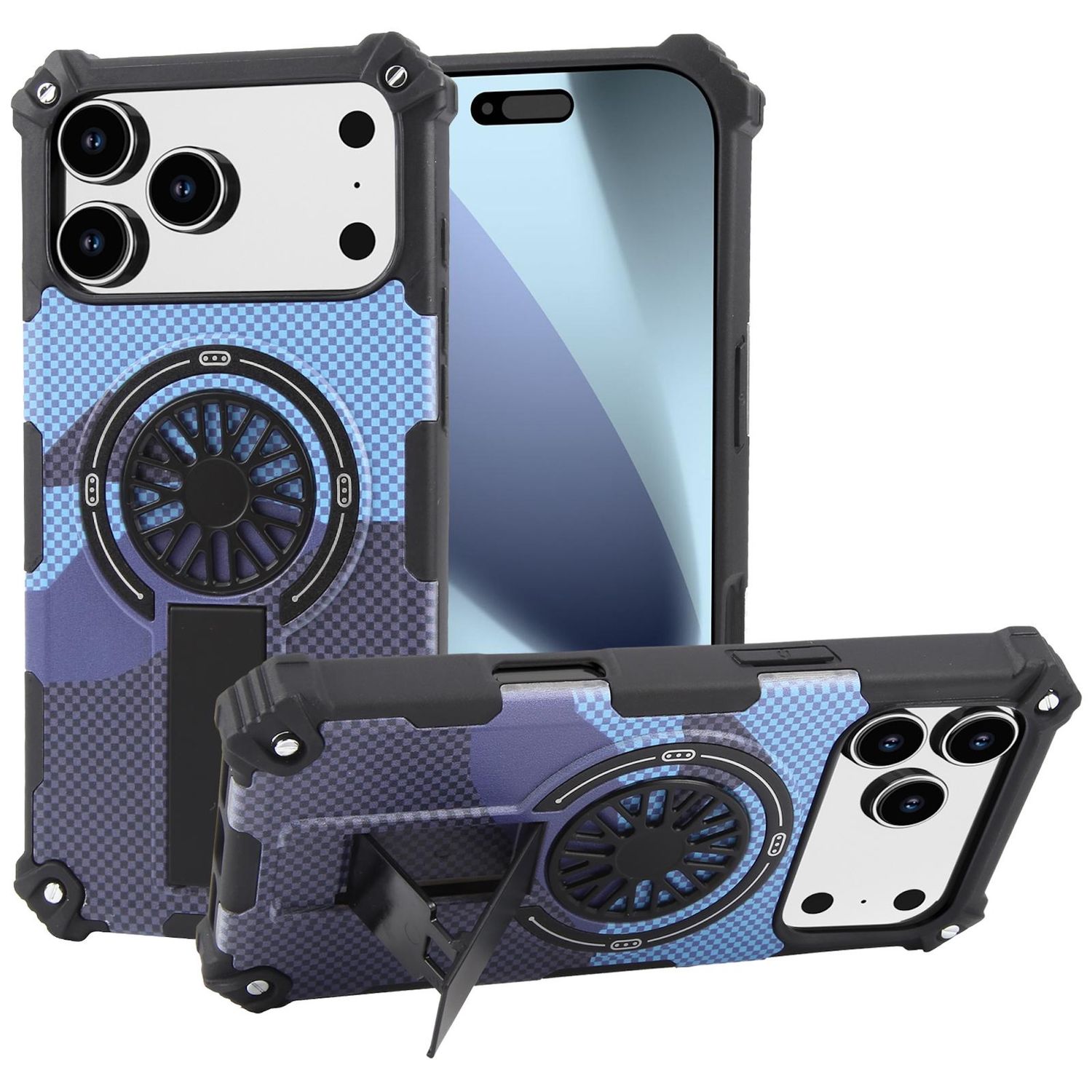 F&uuml;r Apple iPhone 17 Pro Max Camouflage MagSafe Ring Kickstand H&uuml;lle 