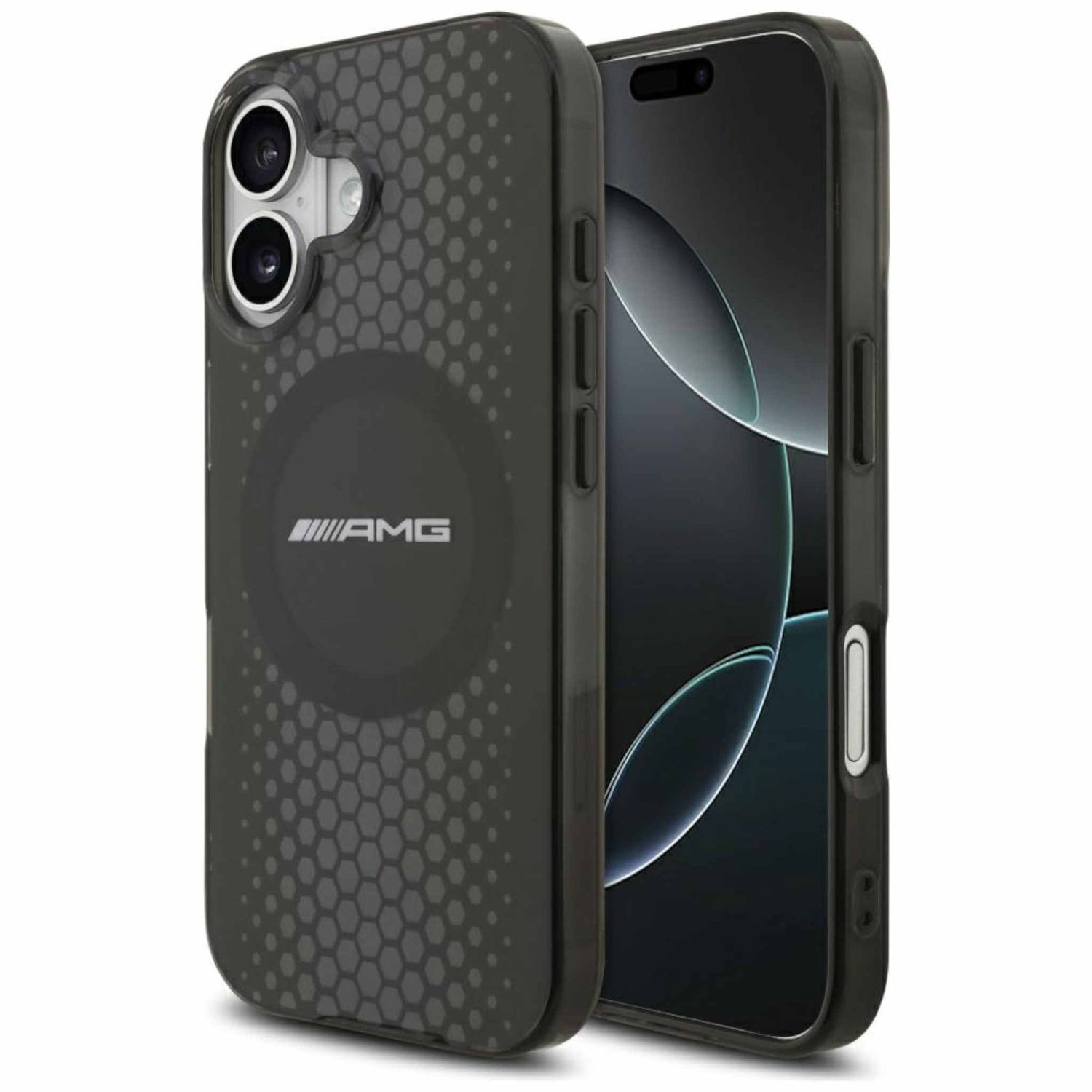 AMG Apple Double Layer Transparent Graphics MagSafe iPhone 17 Schwarz 