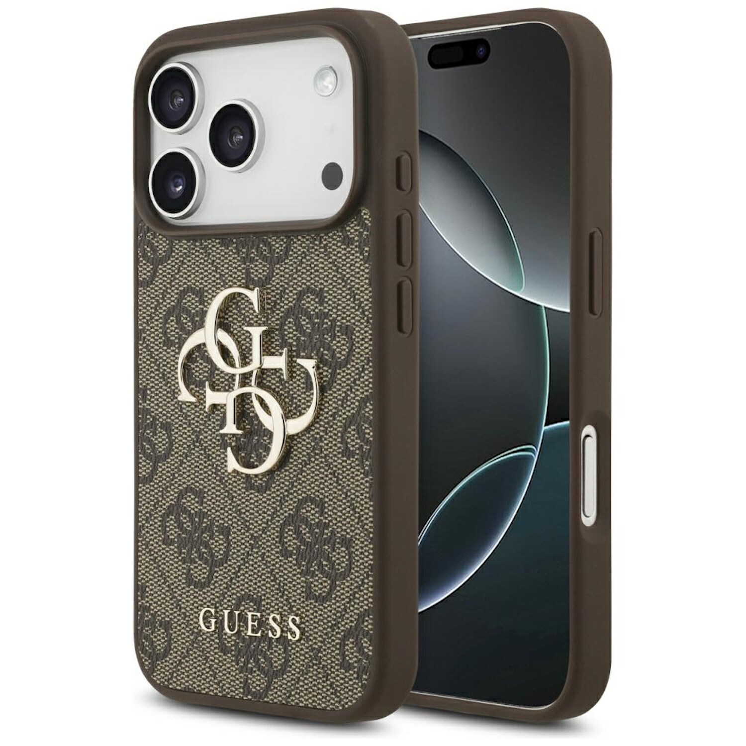 Guess Apple iPhone 17 Pro Max 4G Big Logo Schutzh&uuml;lle Case Cover Braun 