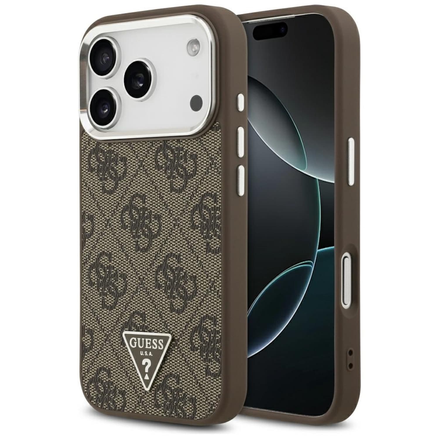 Guess Apple iPhone 17 Pro Max 4G Triangle Logo MagSafe H&uuml;lle Case 