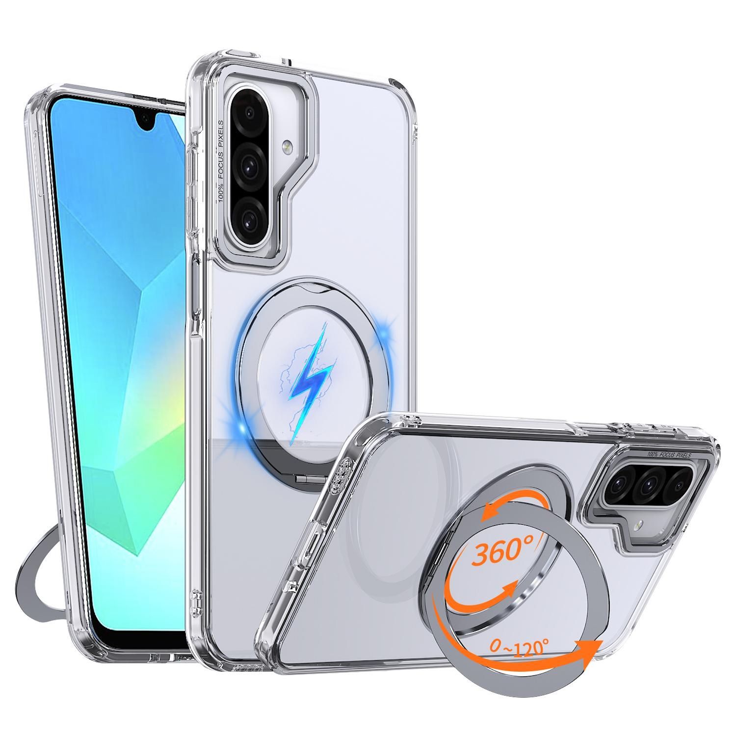 F&uuml;r Samsung Galaxy A17 5G / 4G MagSafe Metall Ring H&uuml;lle Transparent 