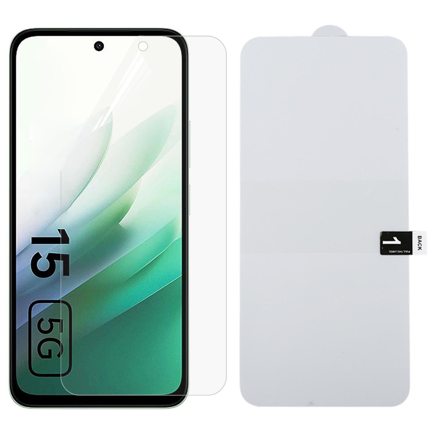 F&uuml;r Xiaomi Redmi 15 5G Full Front Screen Hydrogel Display Schutz Folie 