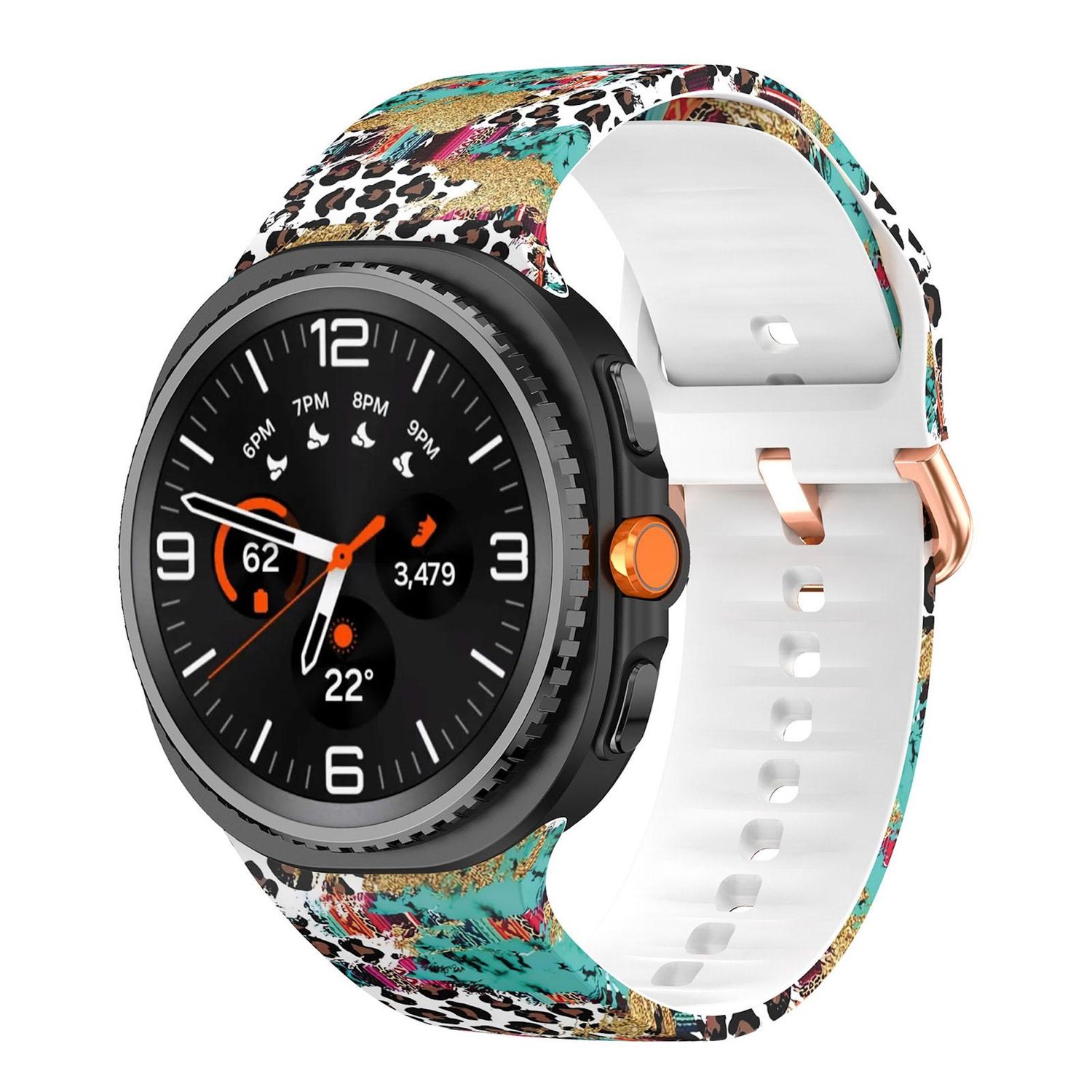 Silikon Armband f&uuml;r Samsung Galaxy Watch 8 40mm 44mm Classic 46mm Print Motiv 
