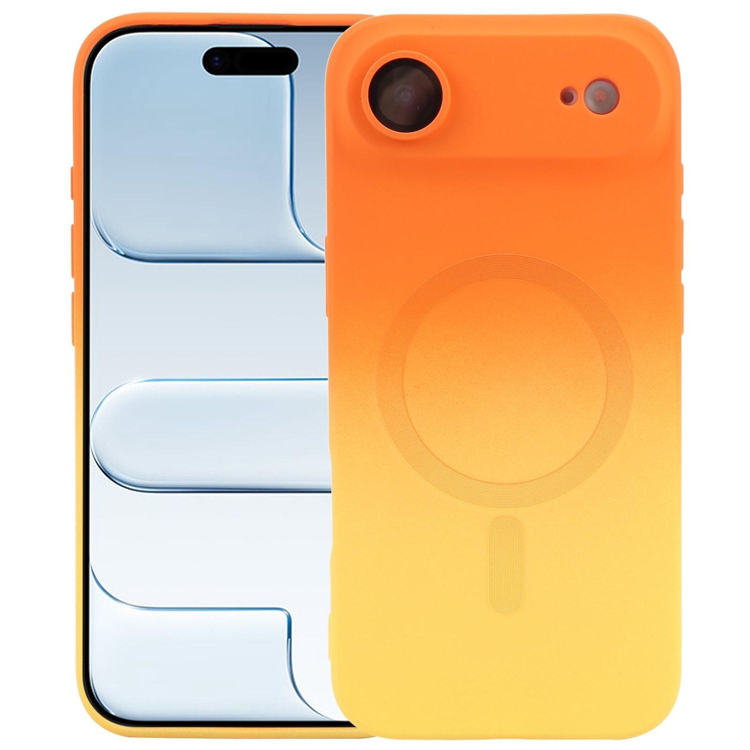 F&uuml;r Apple iPhone 17 Air Silikon MagSafe H&uuml;lle Farbverlauf Linsenschutz 