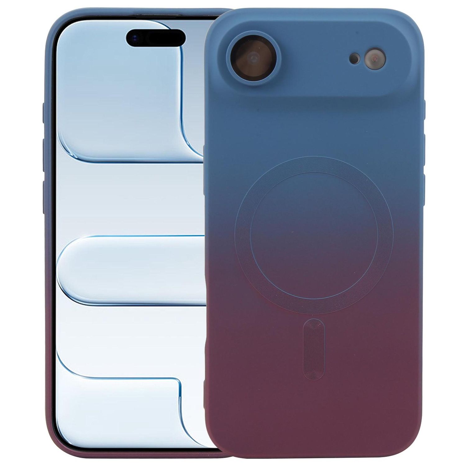 F&uuml;r Apple iPhone 17 Air Silikon MagSafe H&uuml;lle Farbverlauf Linsenschutz 