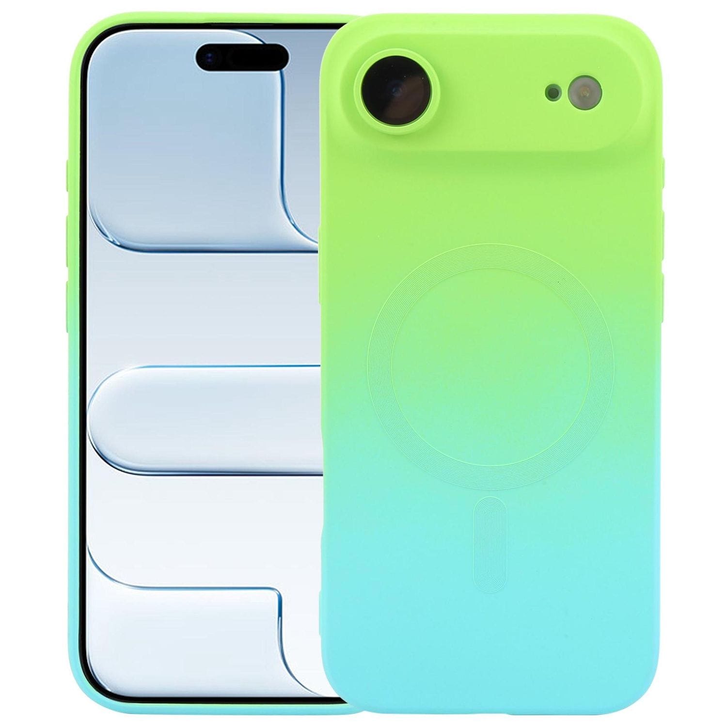 F&uuml;r Apple iPhone 17 Air Silikon MagSafe H&uuml;lle Farbverlauf Linsenschutz 