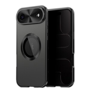 Für Apple iPhone 17 Air Full Cover MagSafe Hülle Metallrahmen Schwarz 