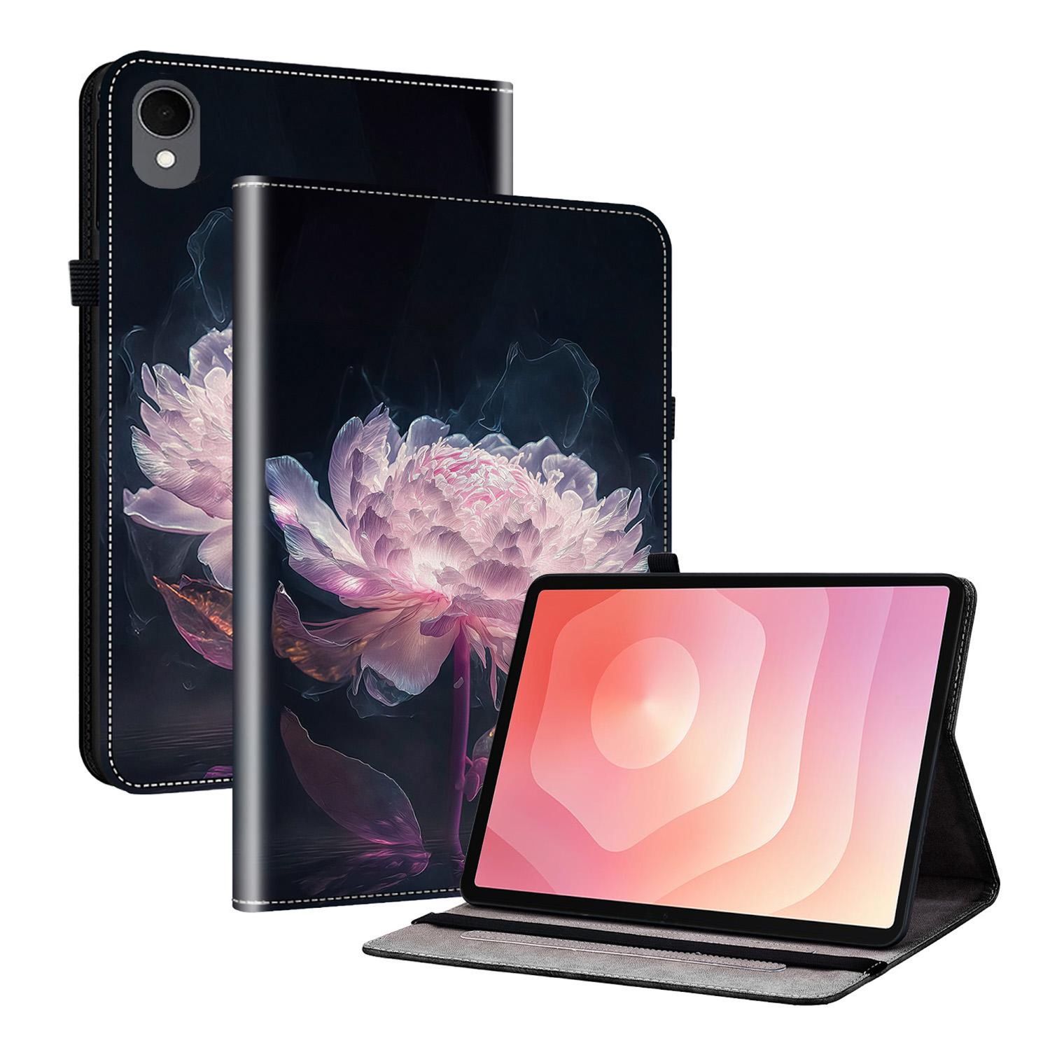 F&uuml;r Samsung Galaxy Tab S11 Crystal Textur Kunstleder Motiv Schutzh&uuml;lle 