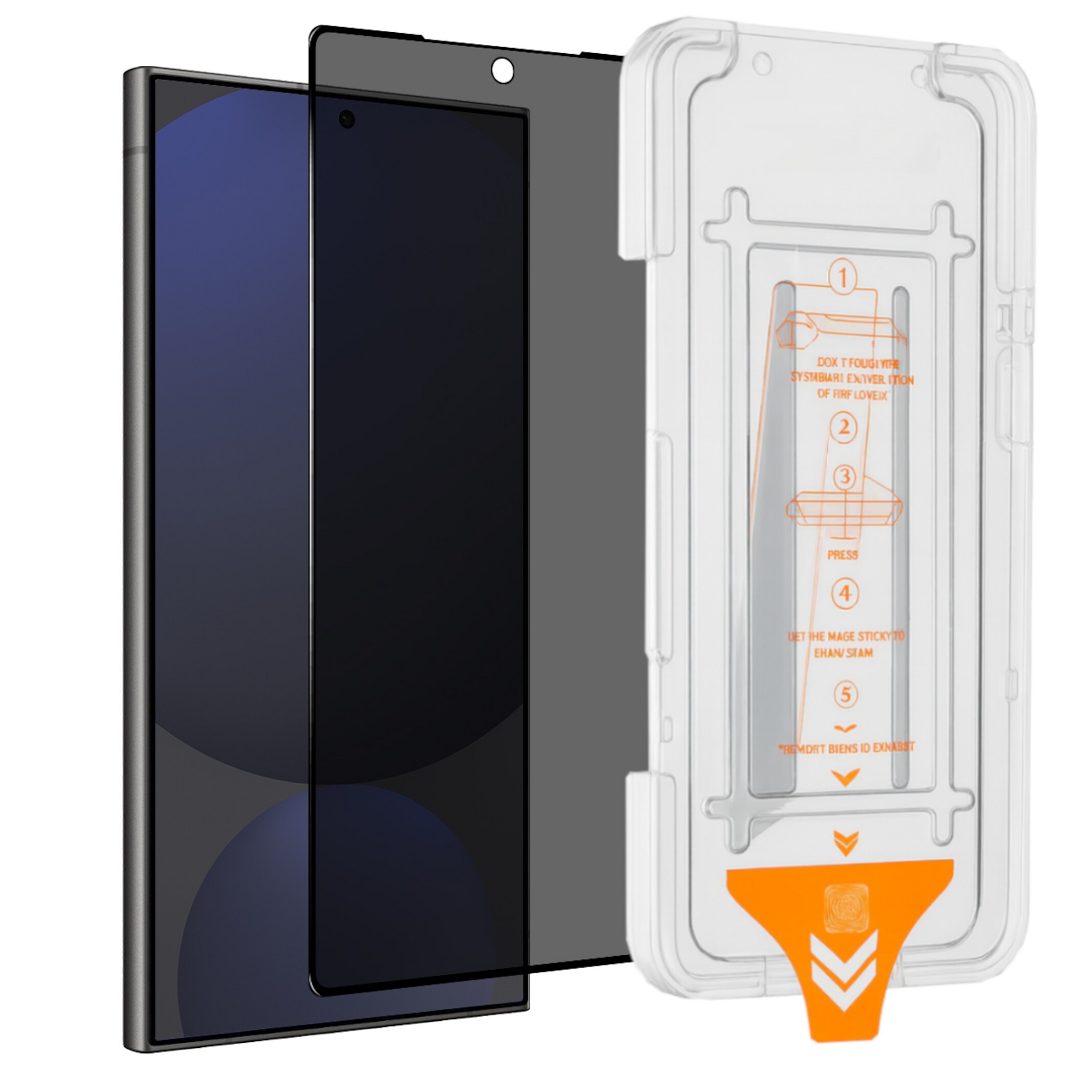 F&uuml;r Samsung Galaxy S25 Ultra SnapFit Privacy 9H Glas Installationhilfe 