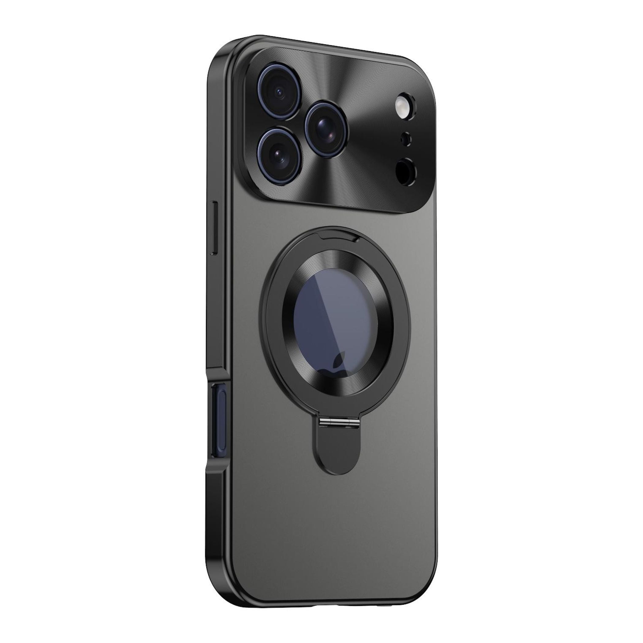 F&uuml;r Apple iPhone 17 Pro Max Privacy Metall MagSafe H&uuml;lle Schwarz 