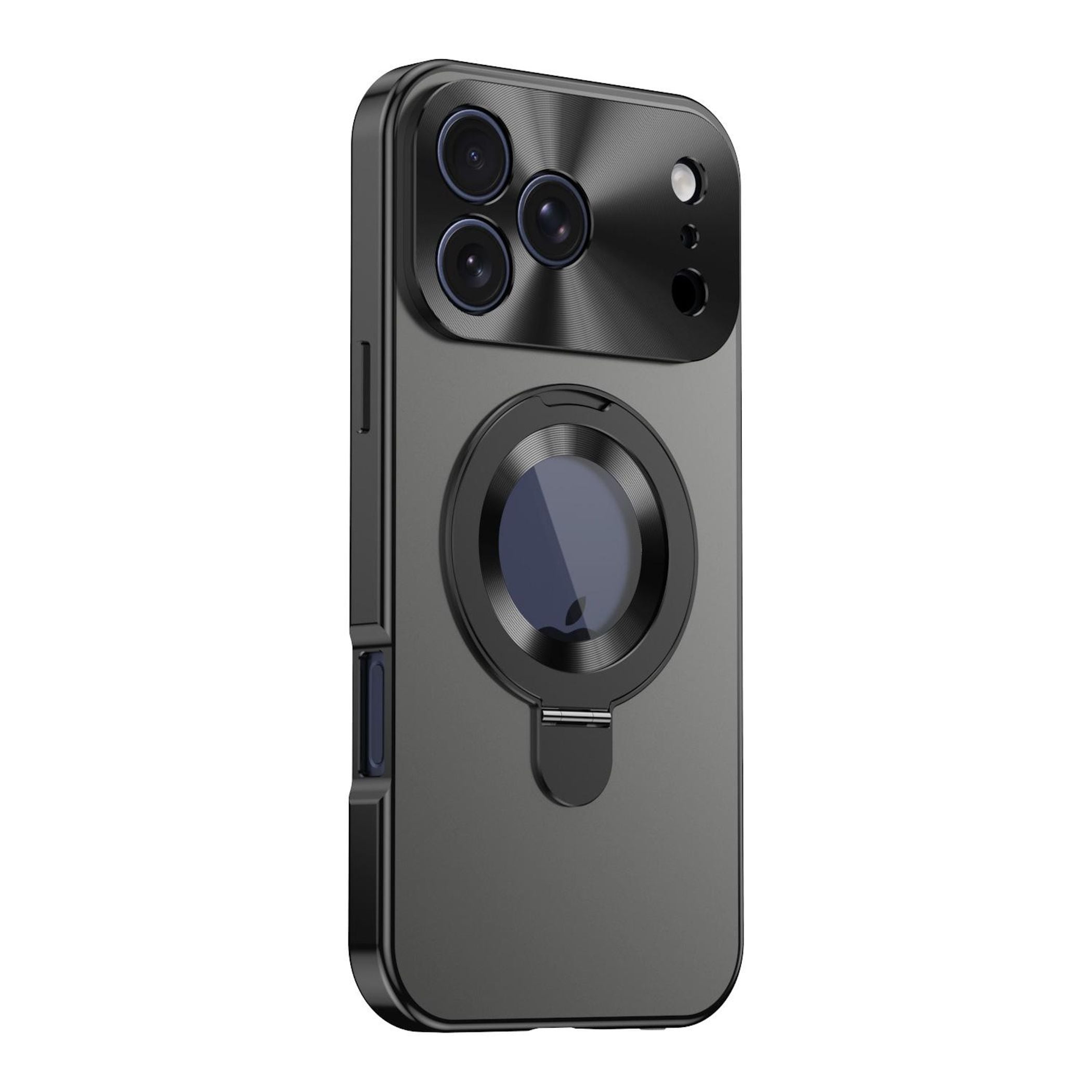 F&uuml;r Apple iPhone 17 Pro Privacy Metall MagSafe Halter H&uuml;lle Schwarz 