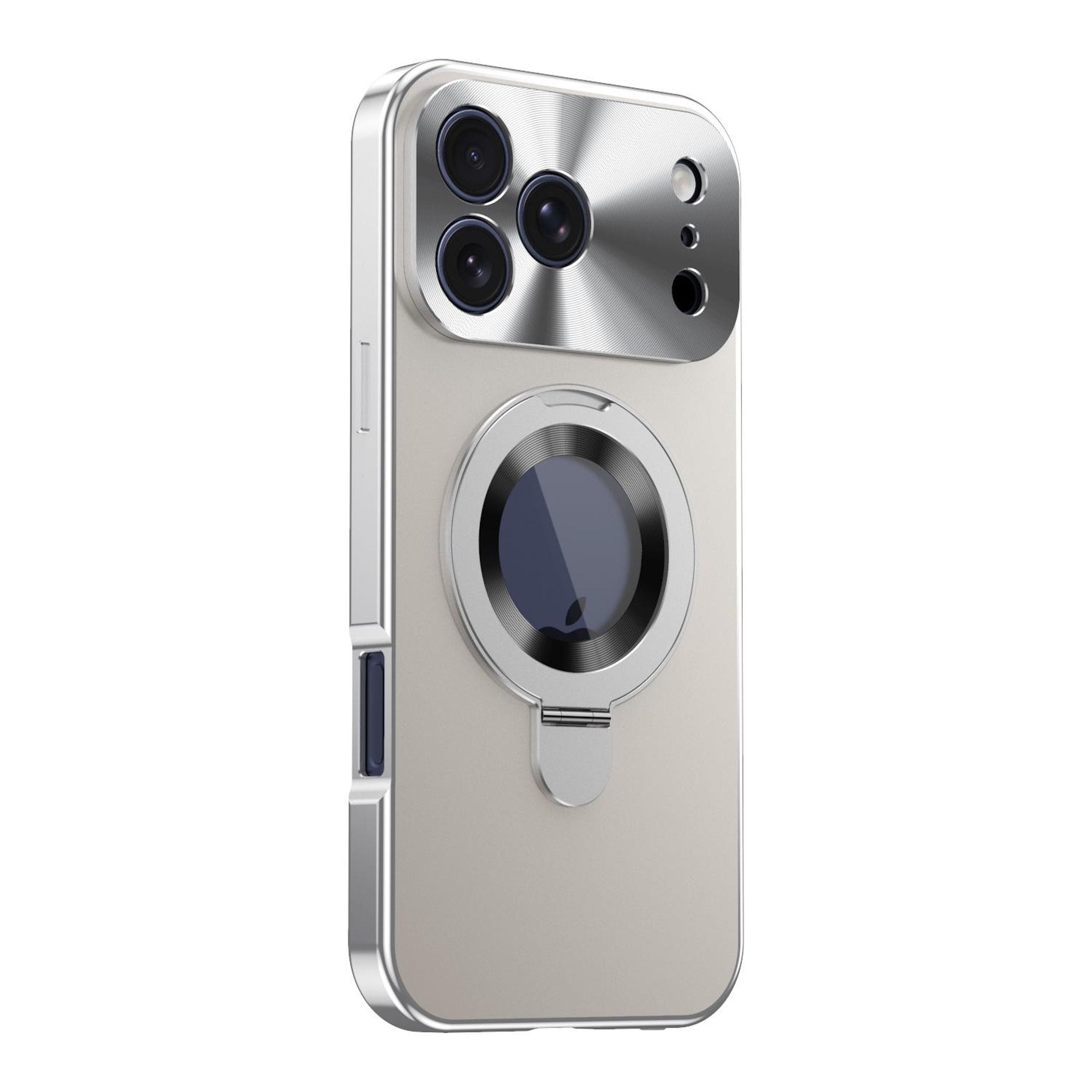 F&uuml;r Apple iPhone 17 Pro Privacy Metall MagSafe Halter H&uuml;lle Silber 