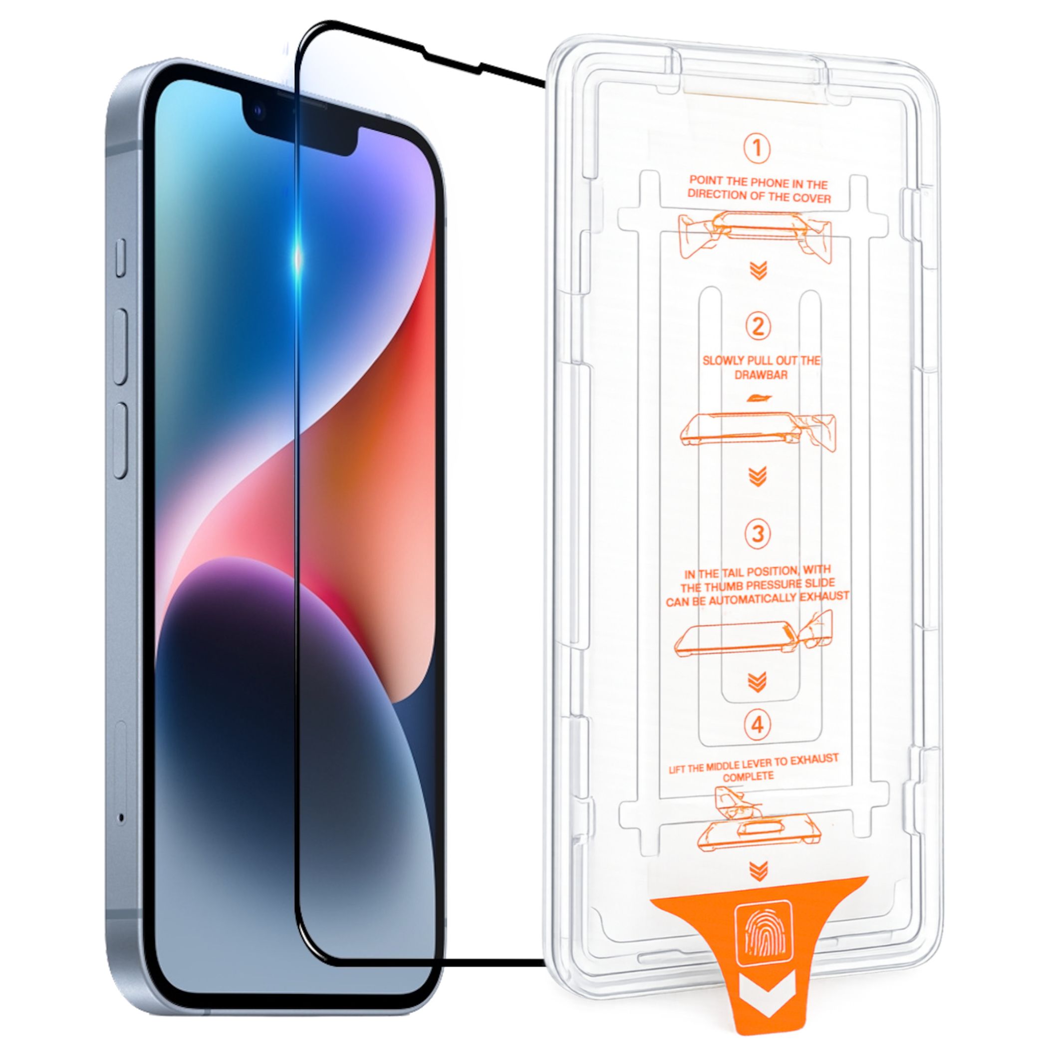 F&uuml;r Apple iPhone 13 Pro SnapFit Premium 3D 9H Glas Installationshilfe 
